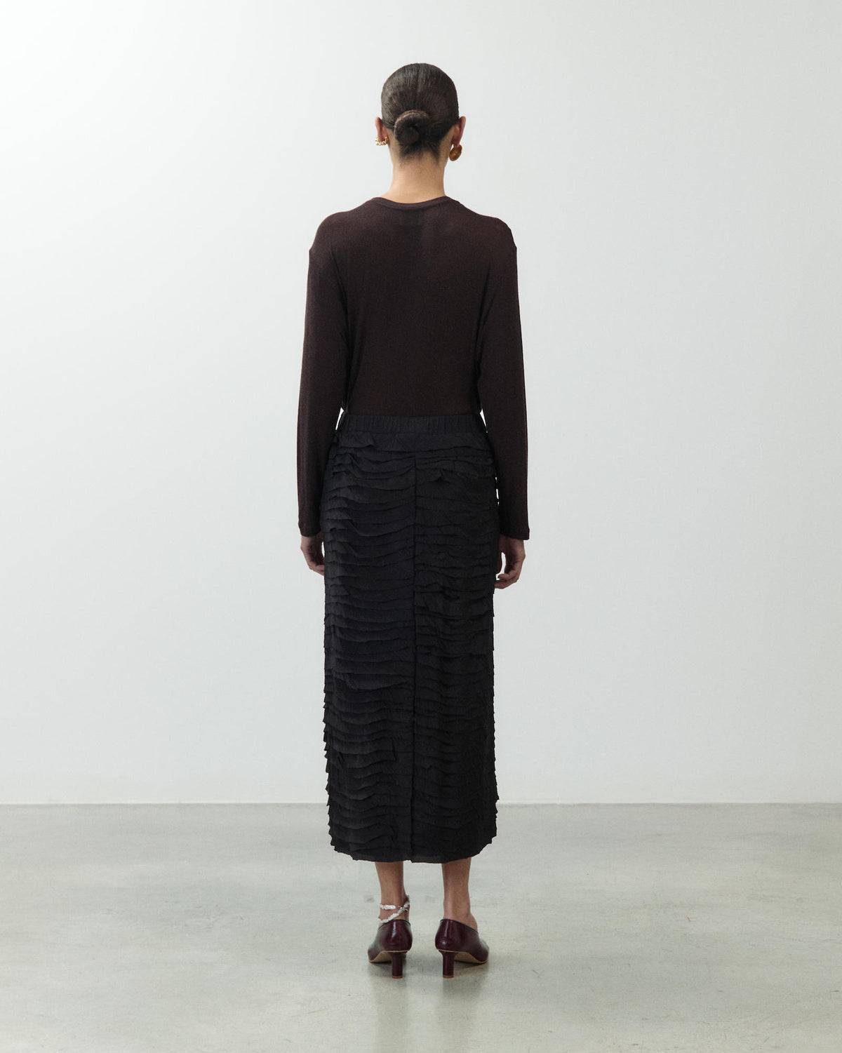 MIDI SKIRT WITH RUFFLES