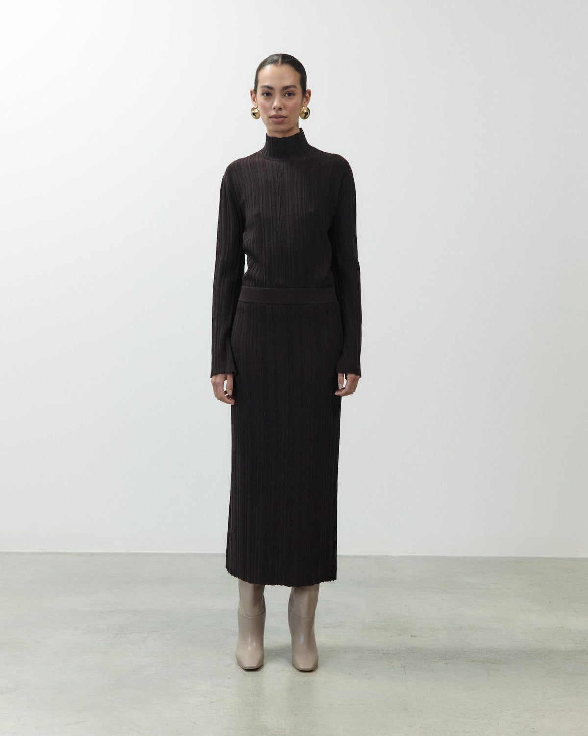 KNITTED MIDI SKIRT
