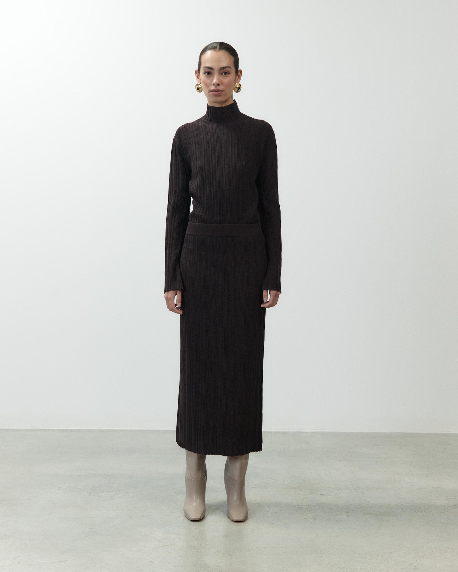 KNITTED MIDI SKIRT