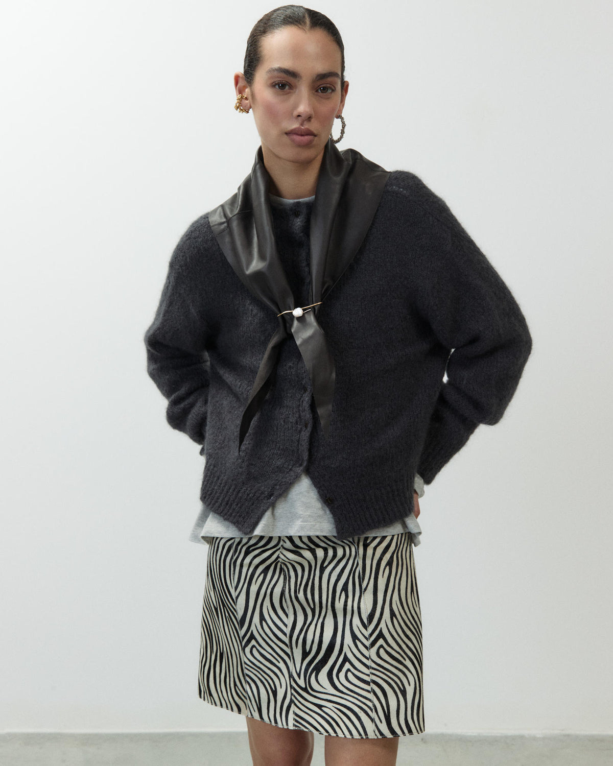PONY SKIN MINI SKIRT
