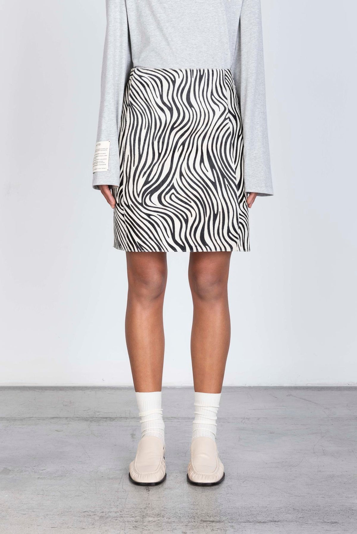 PONY SKIN MINI SKIRT