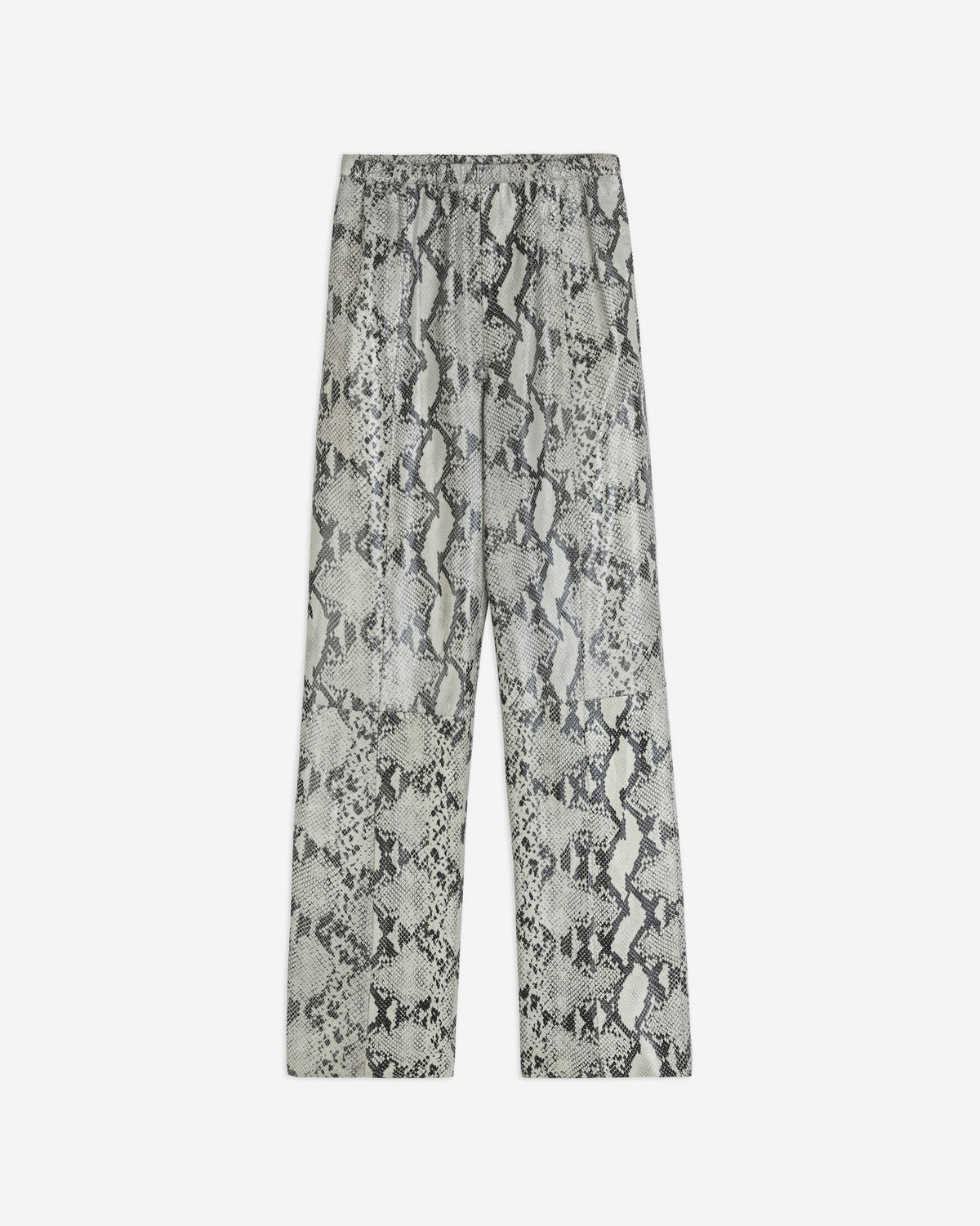 PYTHON PRINT LEATHER TROUSERS