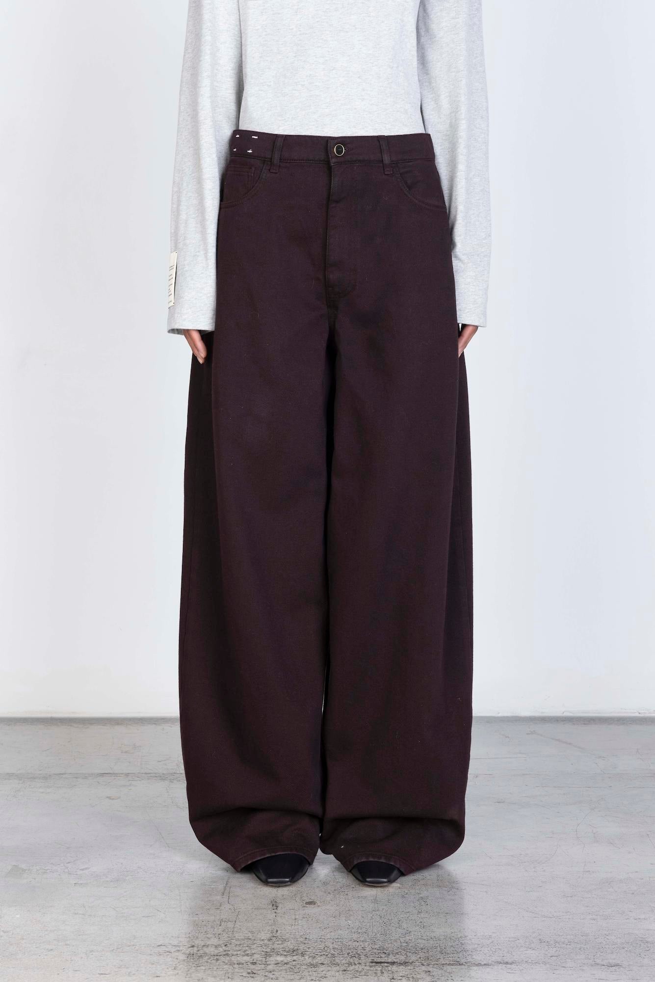PANTALONE WIDELEG IN COTONE