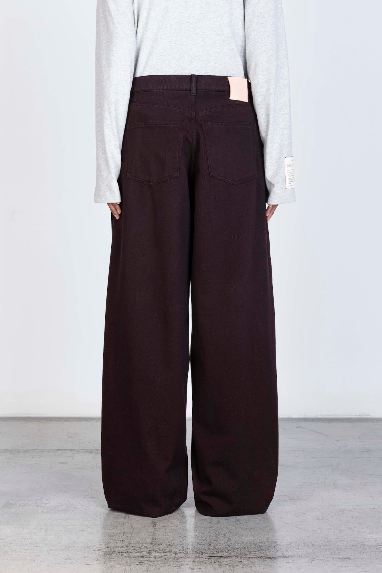 COTTON WIDE-LEG TROUSERS
