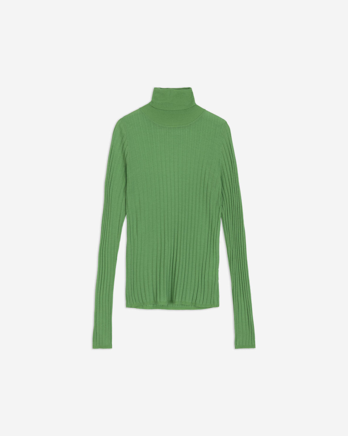 FINE-KNIT RIBBED TURTLENECK