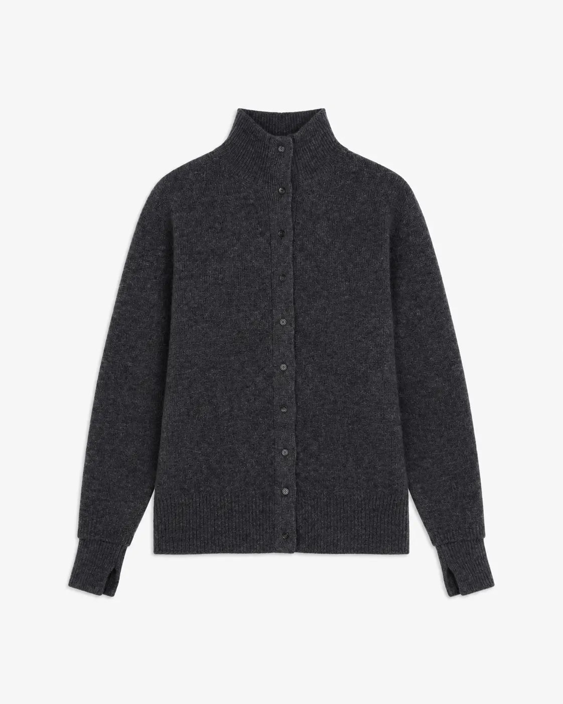 CARDIGAN IN MAGLIA COLLO ALTO