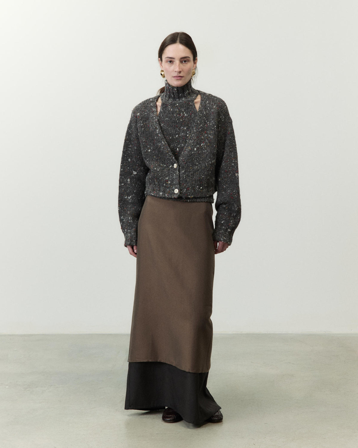 CARDIGAN CROPPED MÉLANGE
