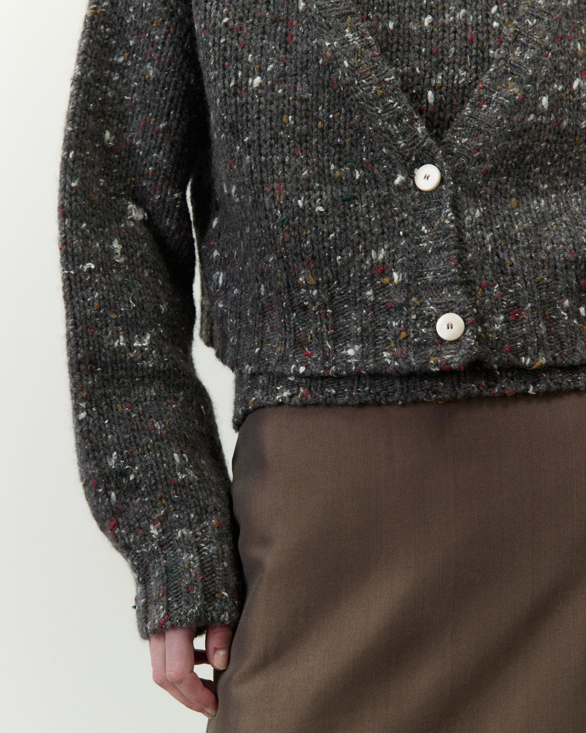 CARDIGAN CROPPED MÉLANGE