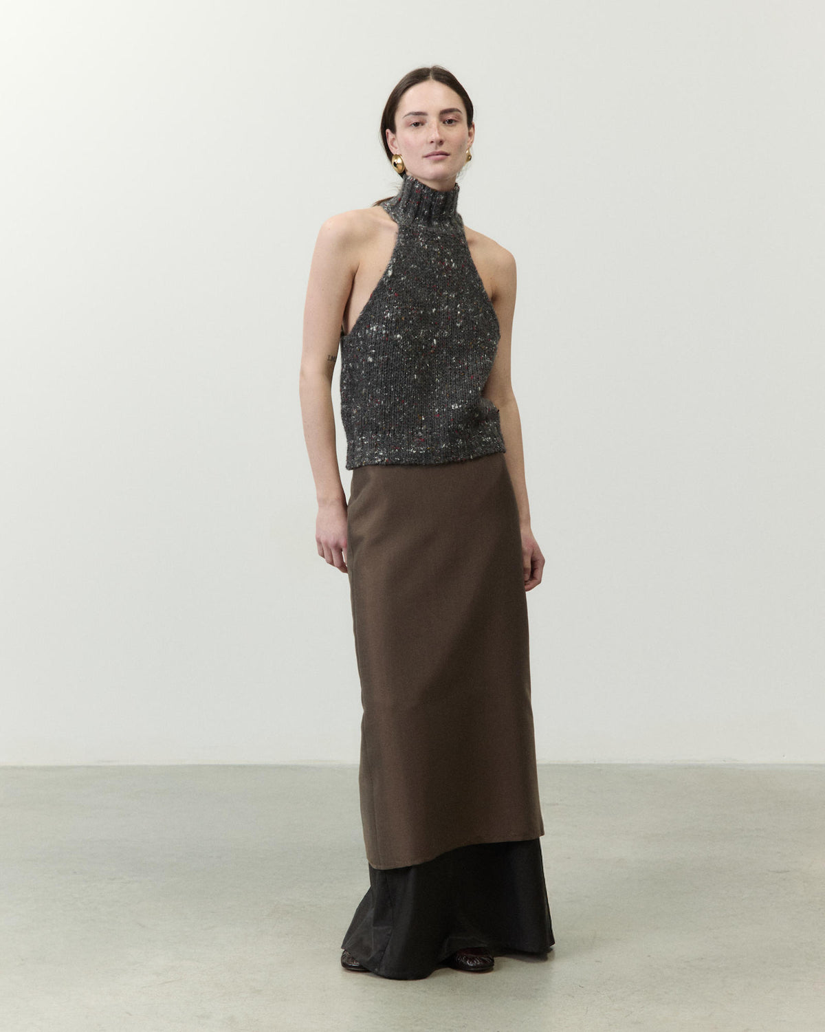 TOP IN MAGLIA MÉLANGE