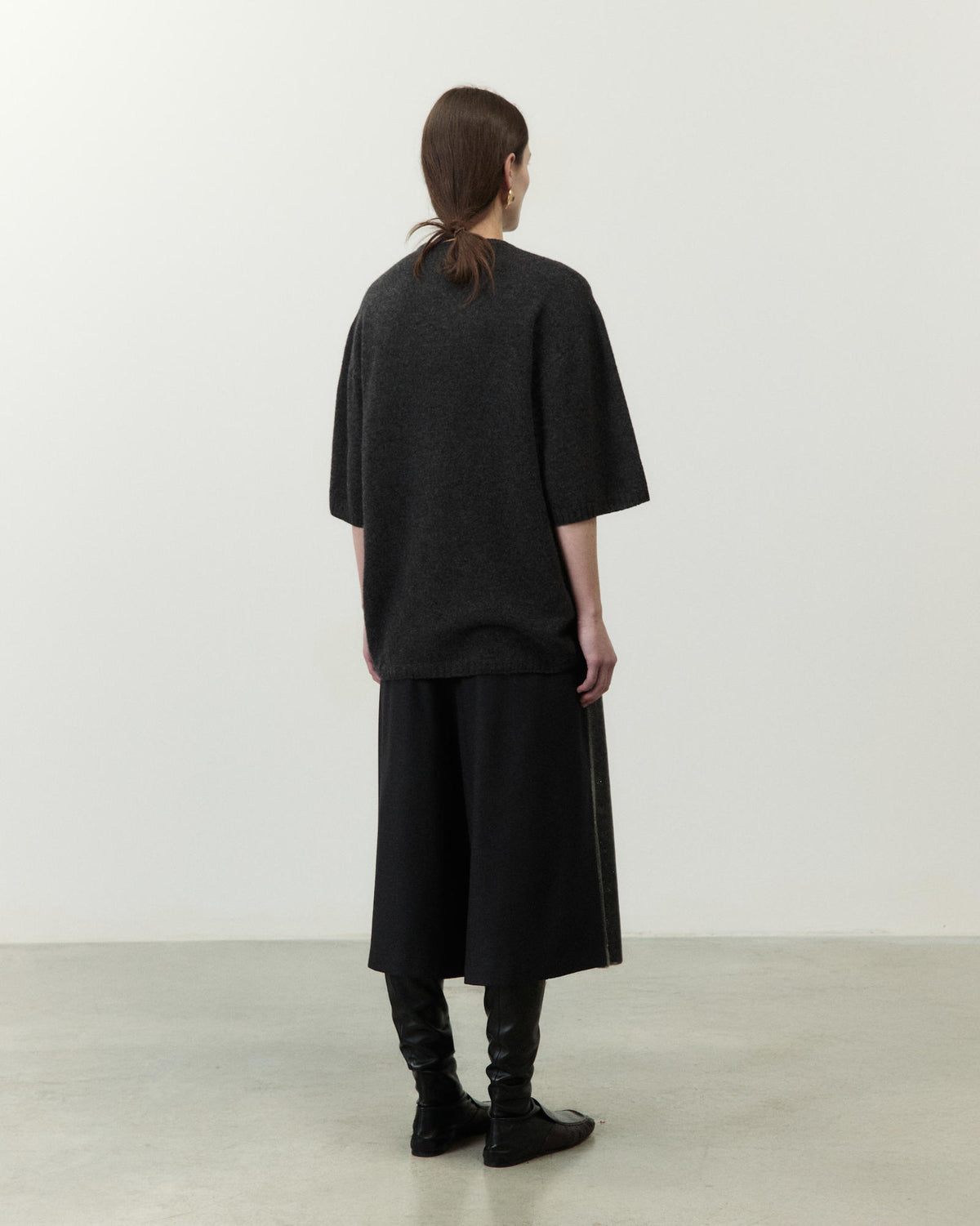 CASHMERE BLEND KNIT T-SHIRT