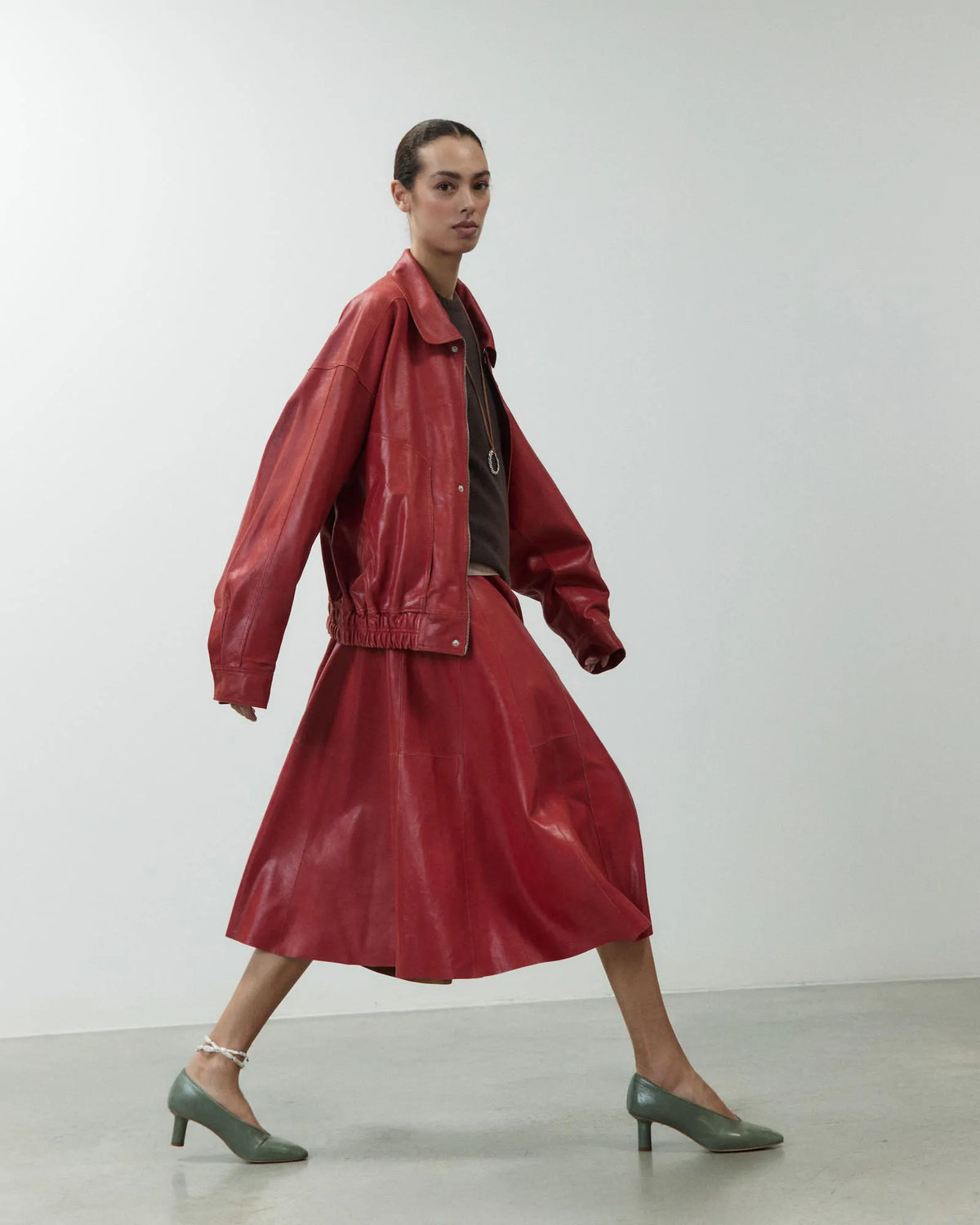 LEATHER BOMBER
