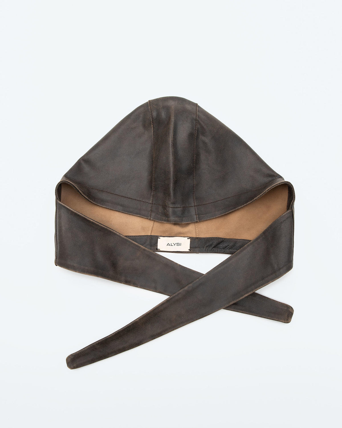 LEATHER AVIATOR HOOD