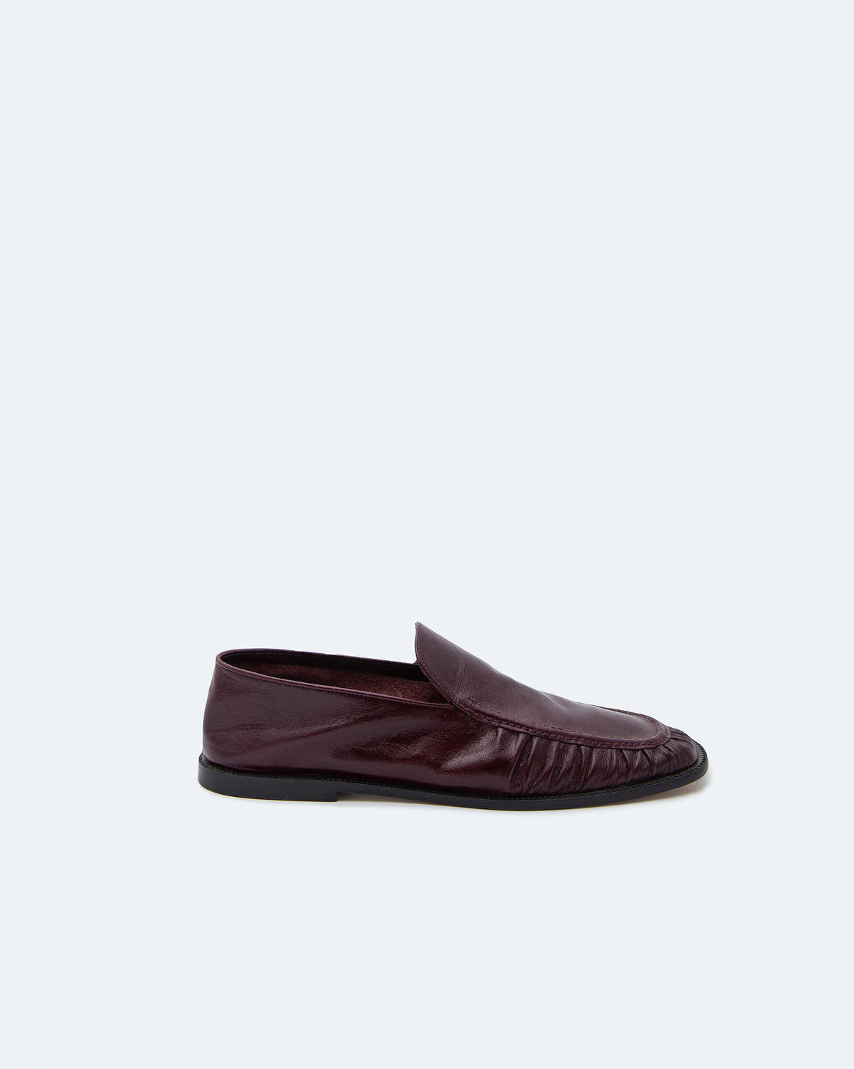 LEATHER RUFFLED LOAFERS