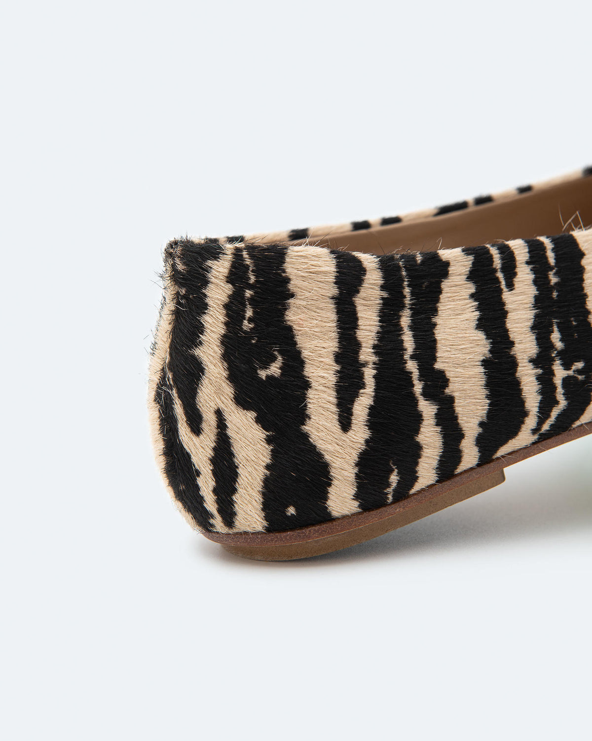PONY HAIR BALLERINA FLATS