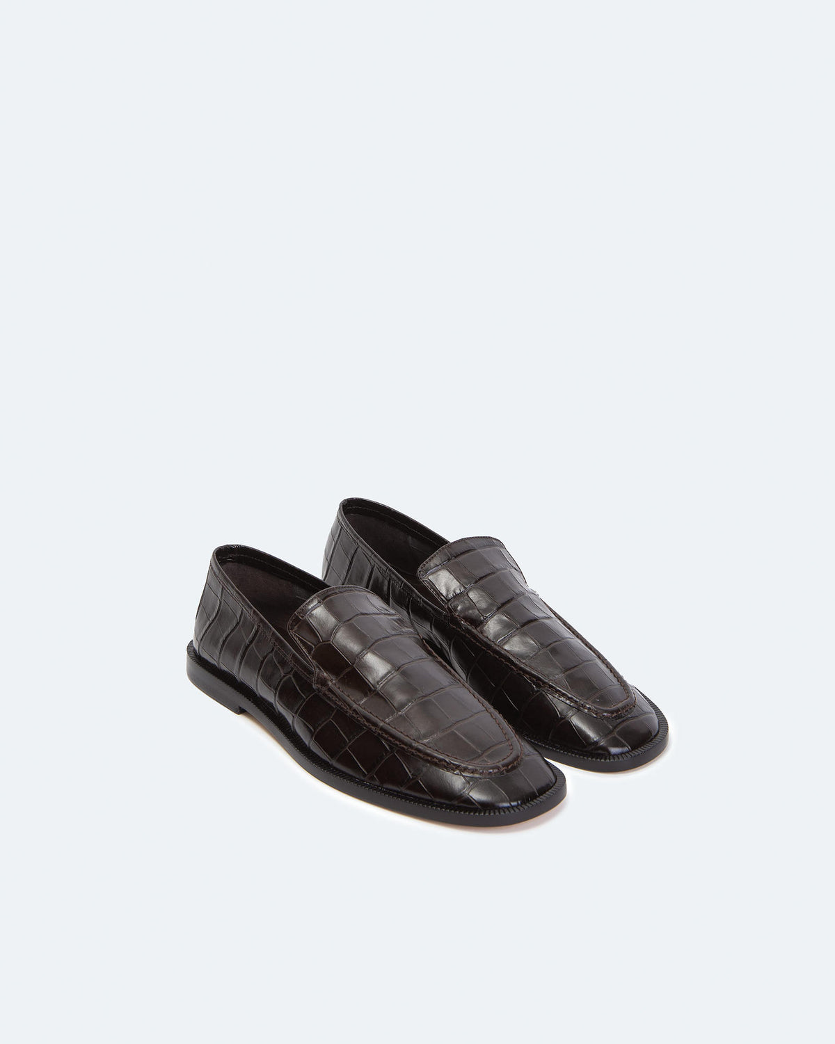 CROCODILE-EFFECT LOAFERS