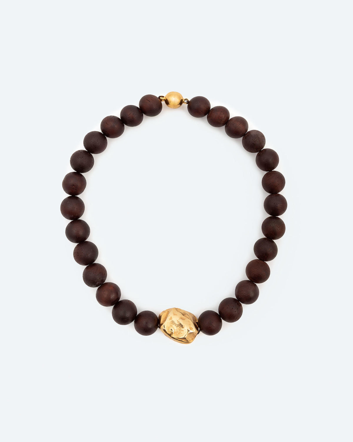 CHOKER NECKLACE WITH WOODEN BEADS