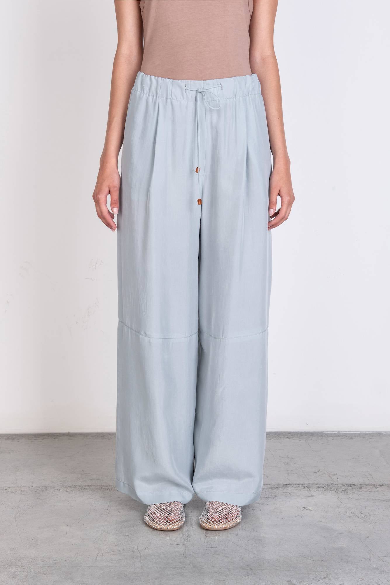 WIDE SILK TROUSERS