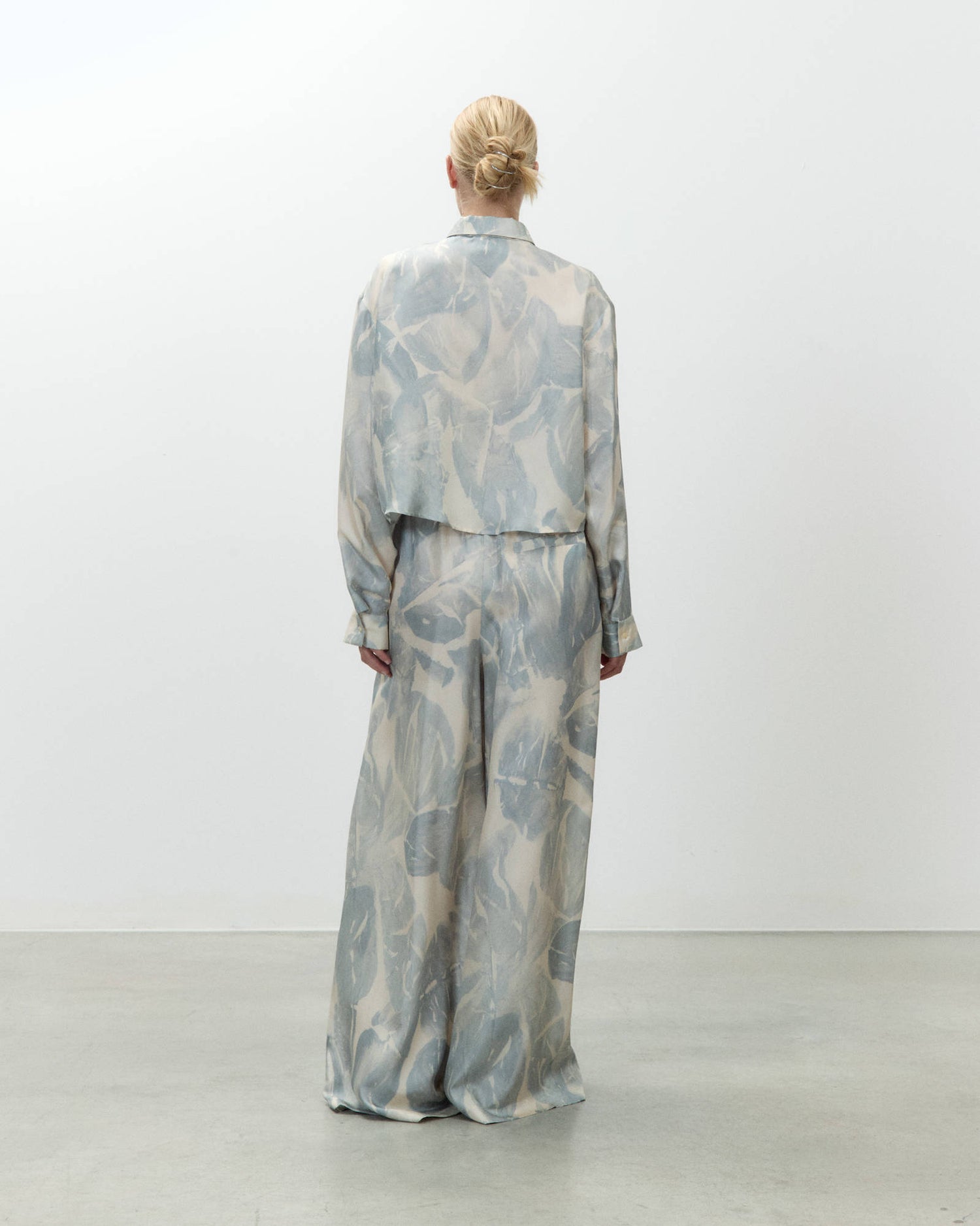 PRINTED SILK TROUSERS