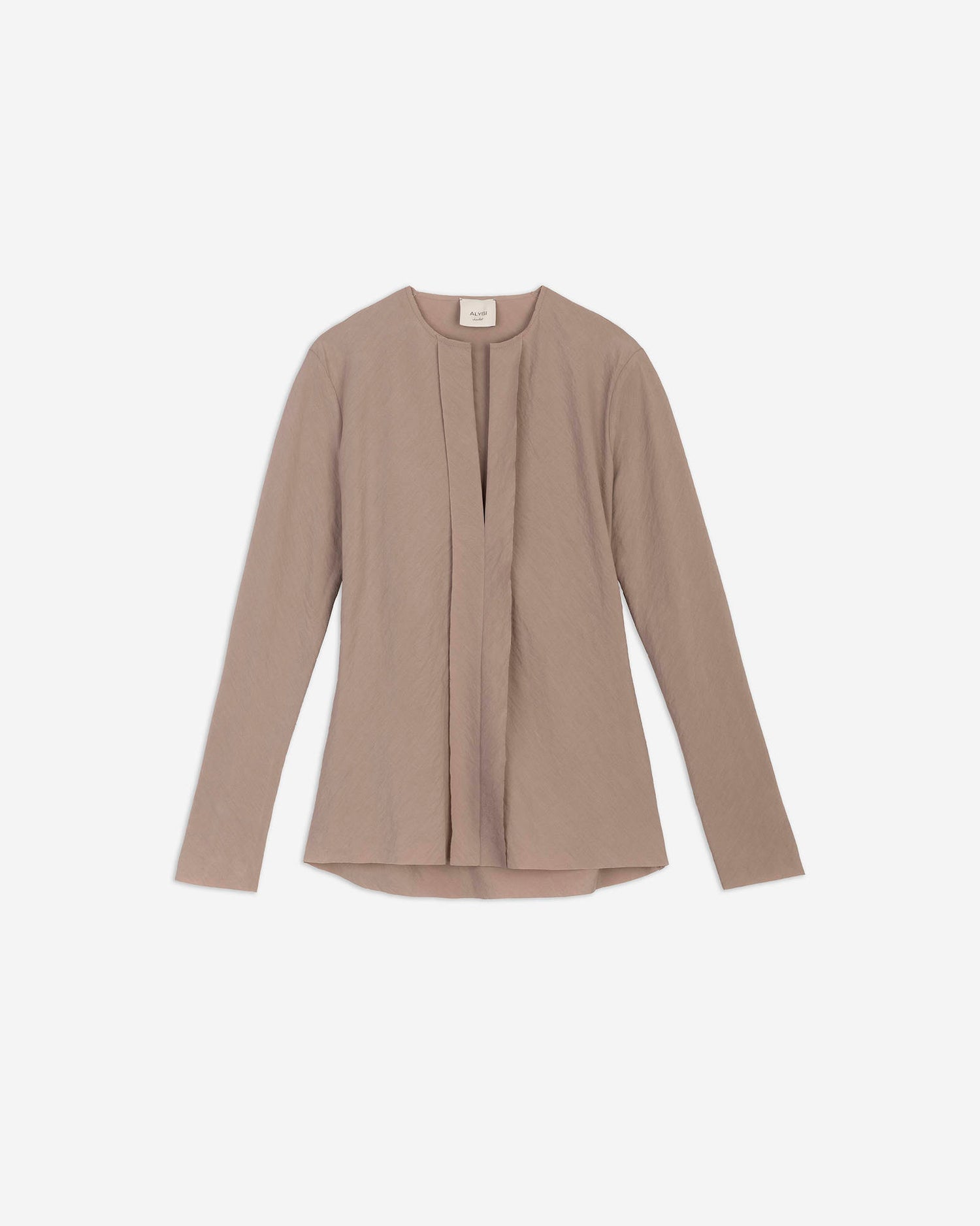 SILK CANVAS BLOUSE WITH RUFFLES