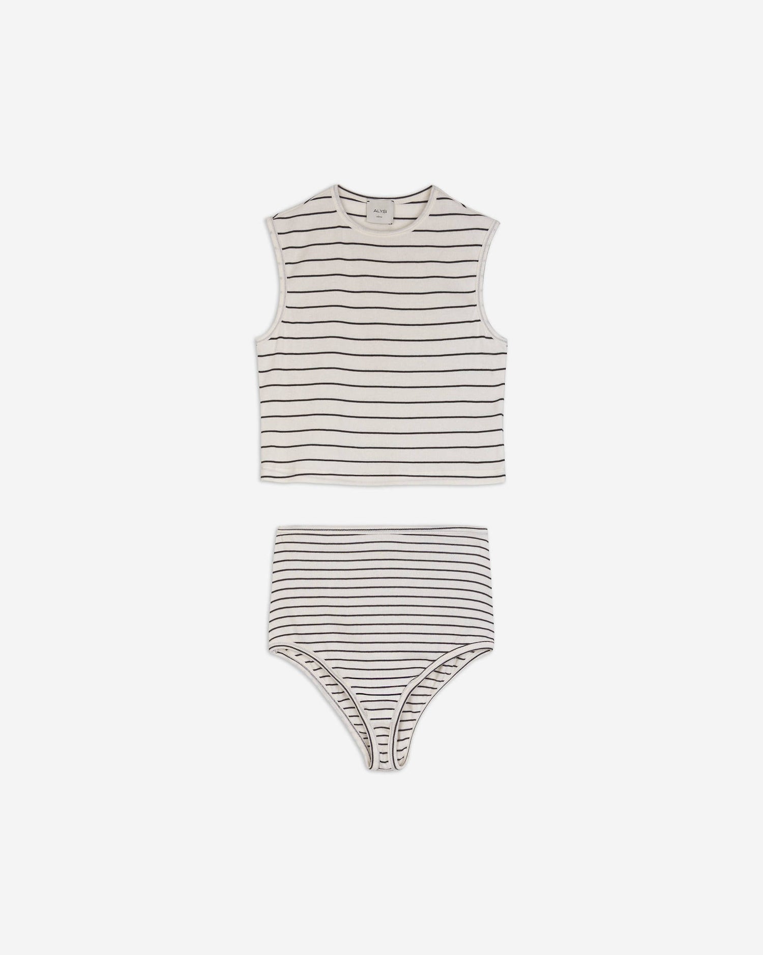 STRIPED JERSEY TWIN SET