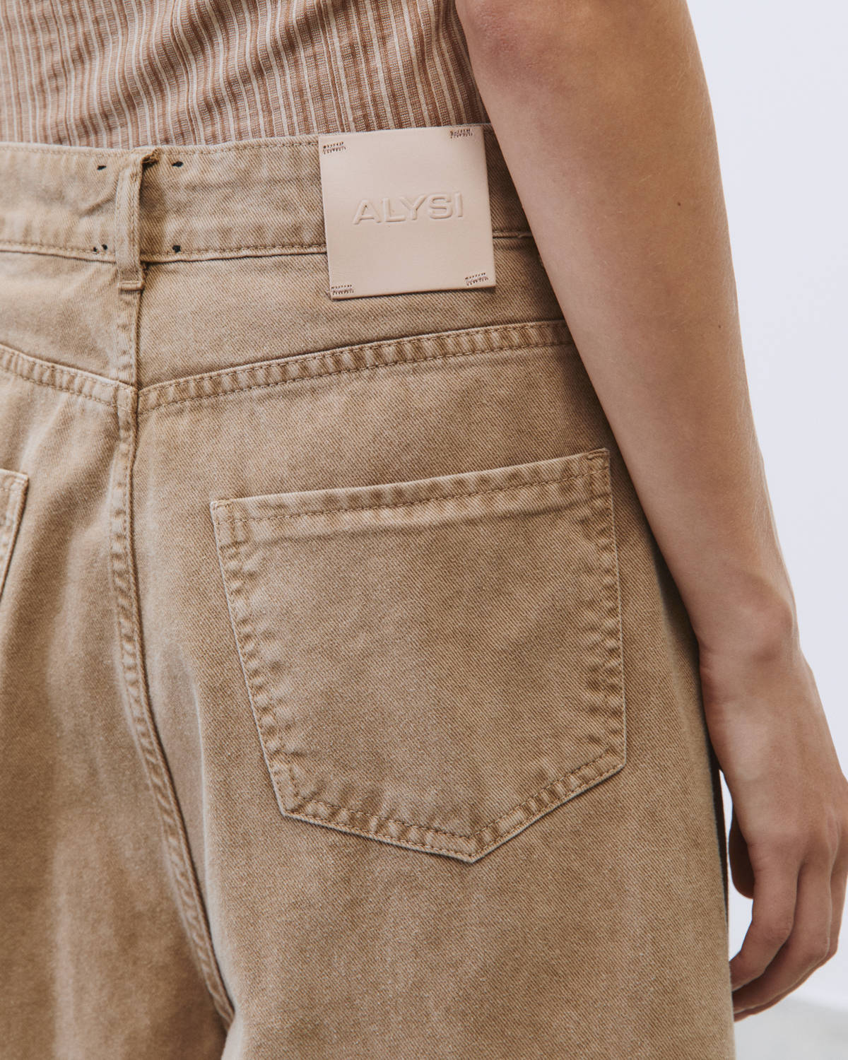 FIVE POCKET DRILL WIDE LEG Wheat