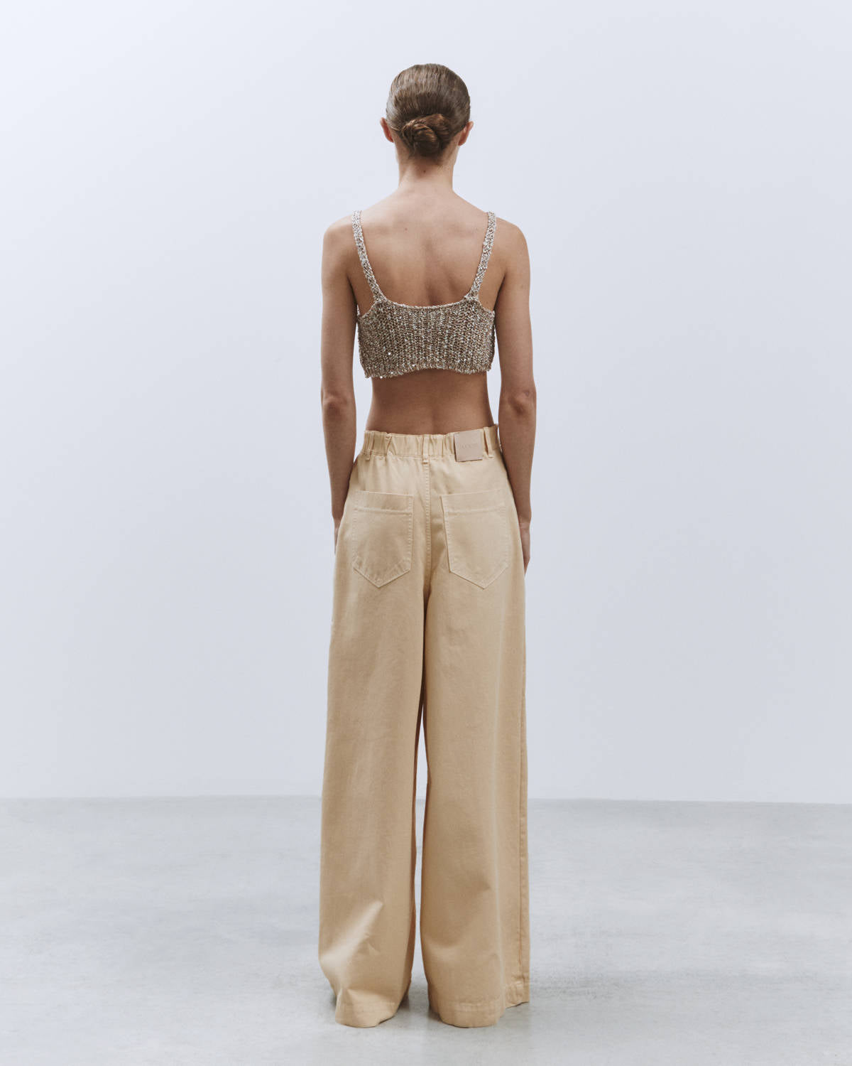 FIVE POCKET WIDE LEG Cream