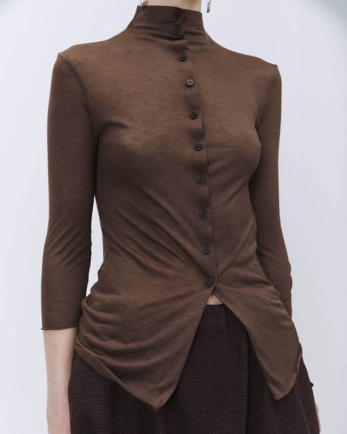 HIGH NECK JERSEY SWEATER