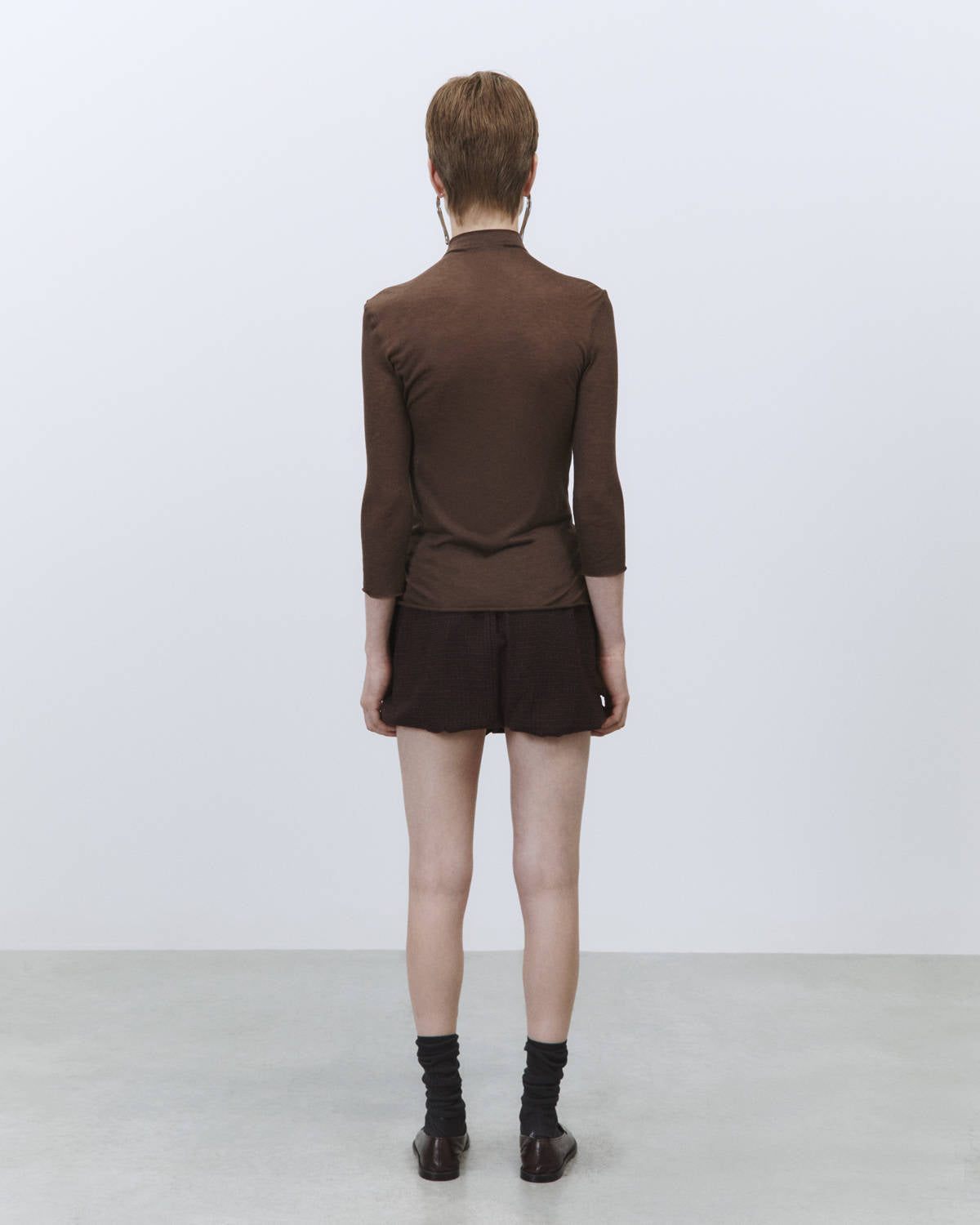 HIGH NECK JERSEY SWEATER