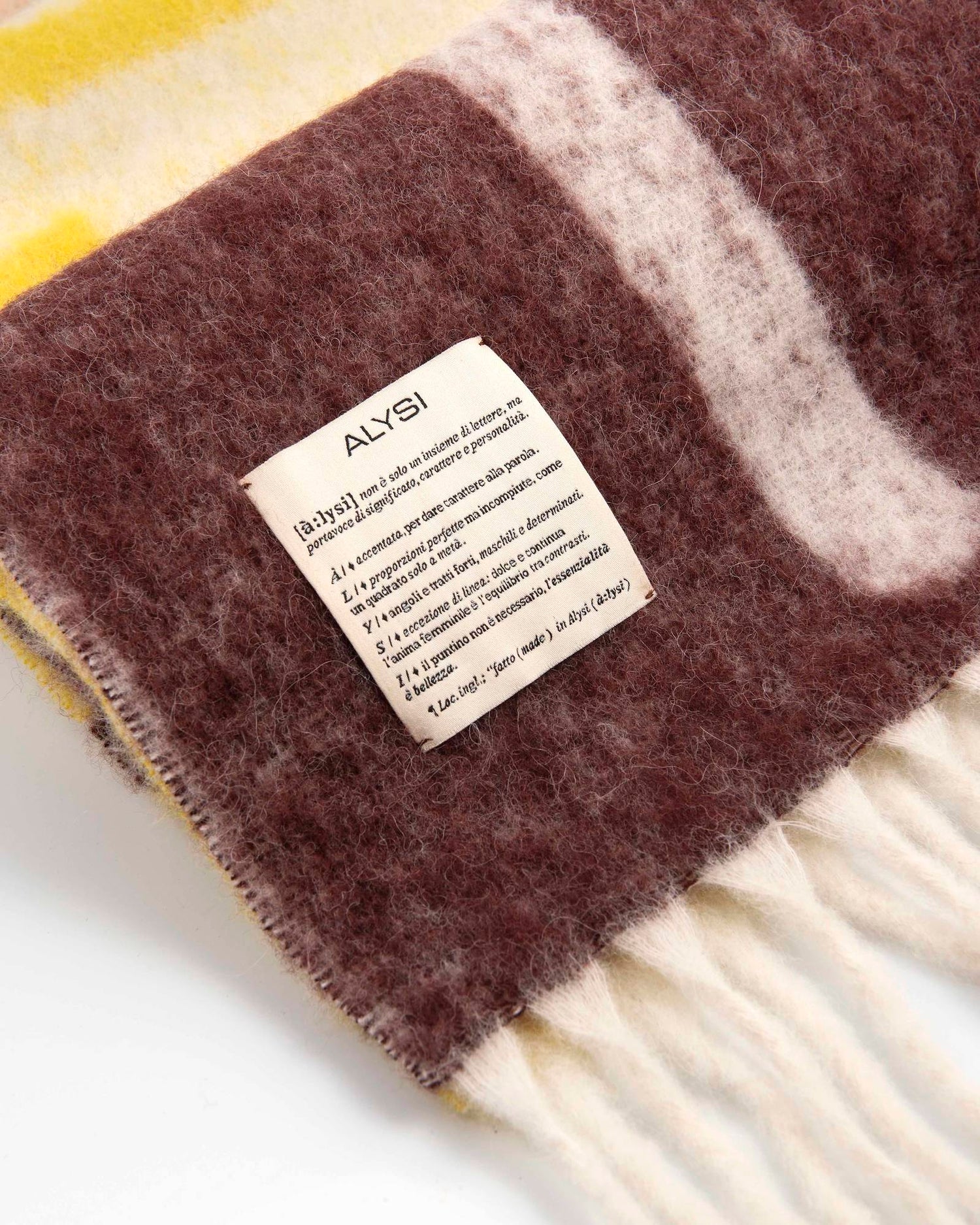 ALYSI WOOL BLEND ALPACA SCARF