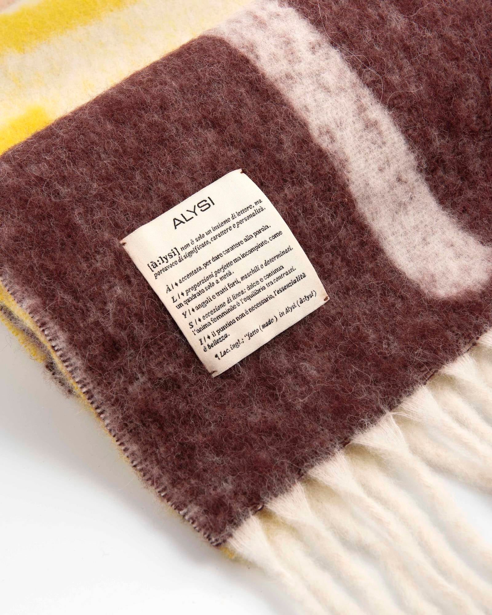 ALYSI WOOL BLEND ALPACA SCARF