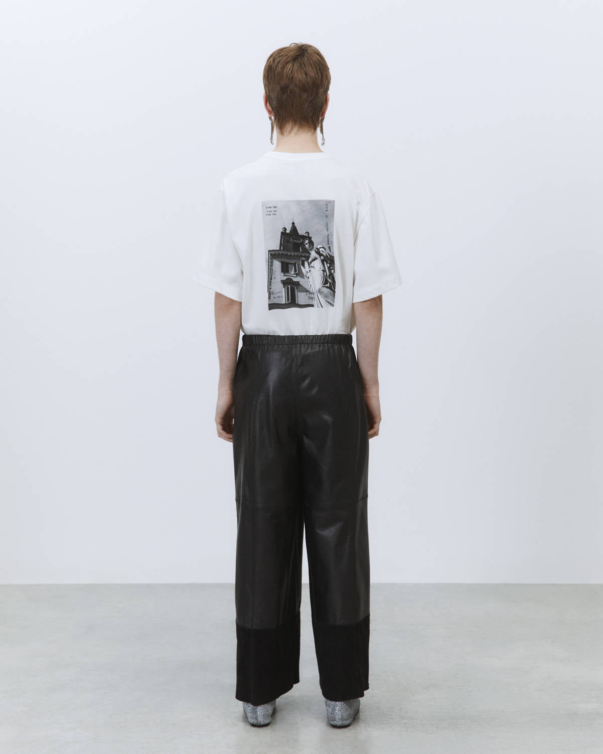 LEATHER AND SUEDE TROUSERS