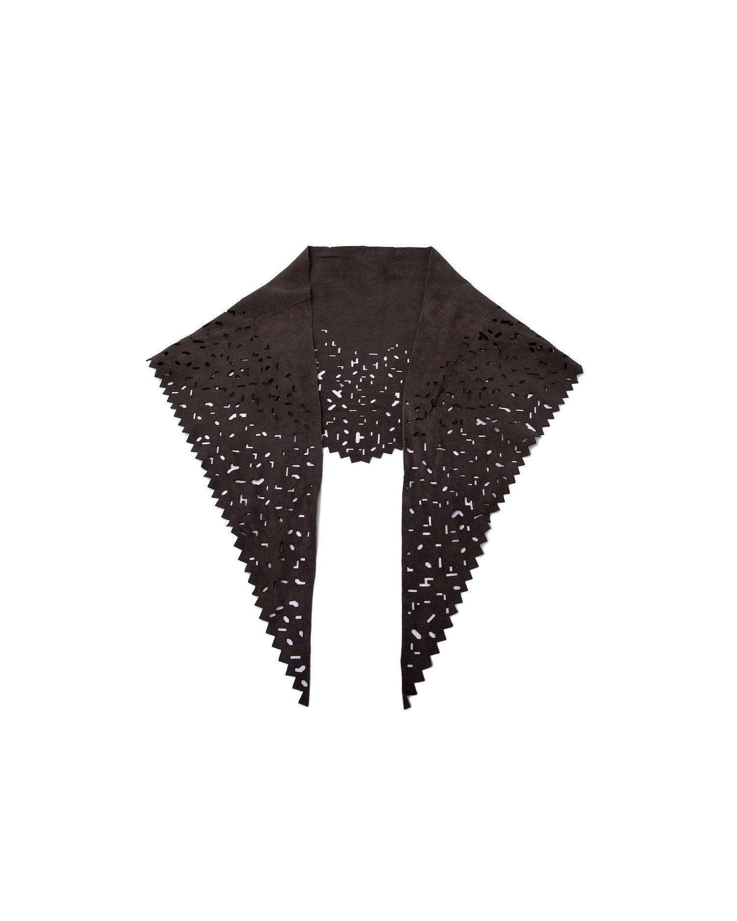 LASER-CUT SUEDE SCARF