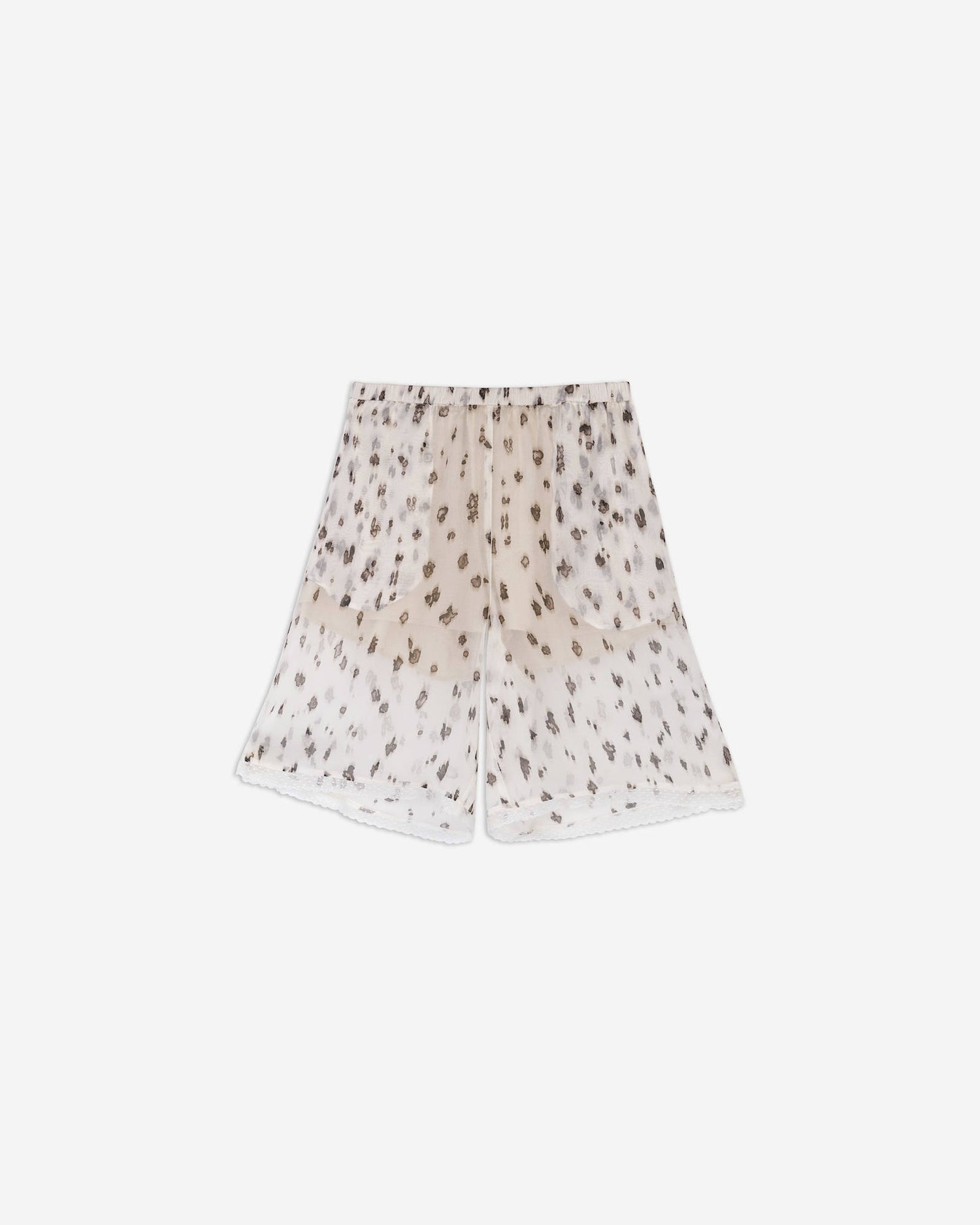 PRINTED CHIFFON BERMUDA SHORTS