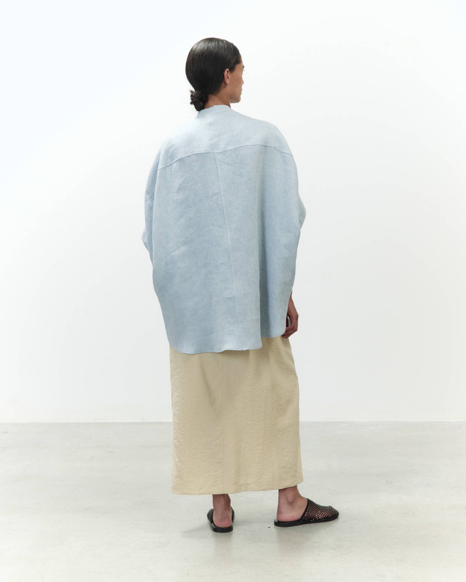 MAXI LINEN BLOUSE