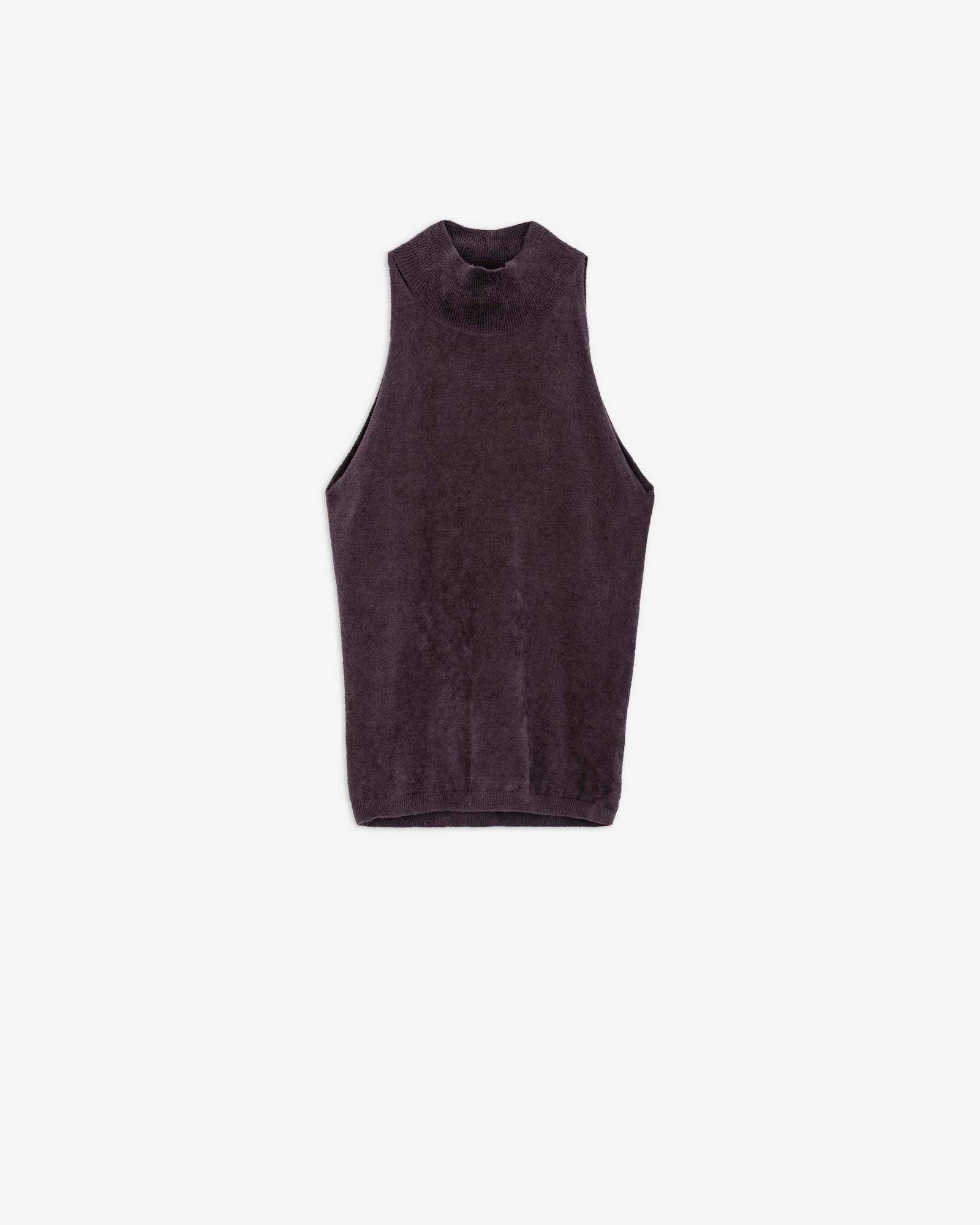 CHENILLE HIGH NECK TOP