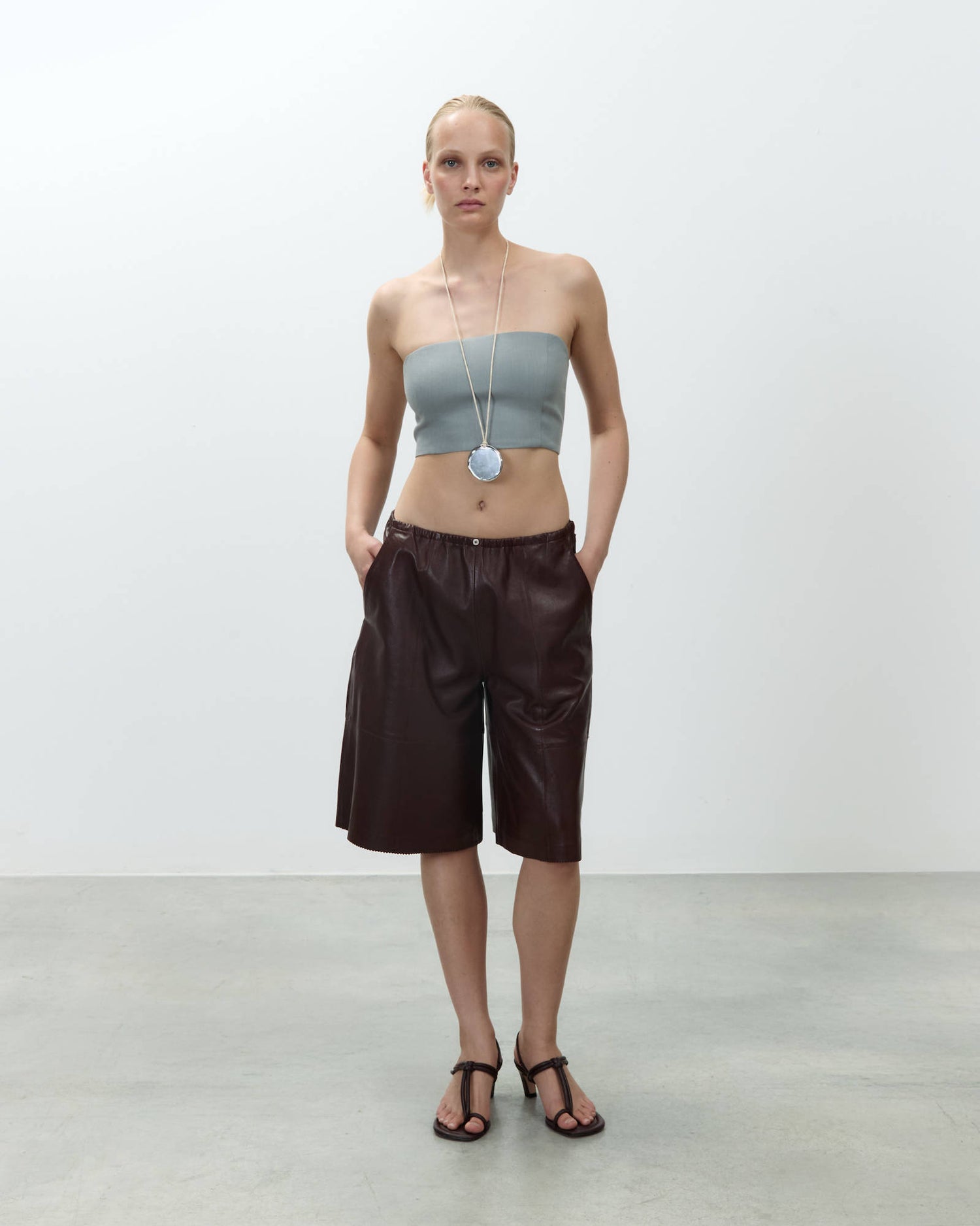 LINEN BUSTIER TOP