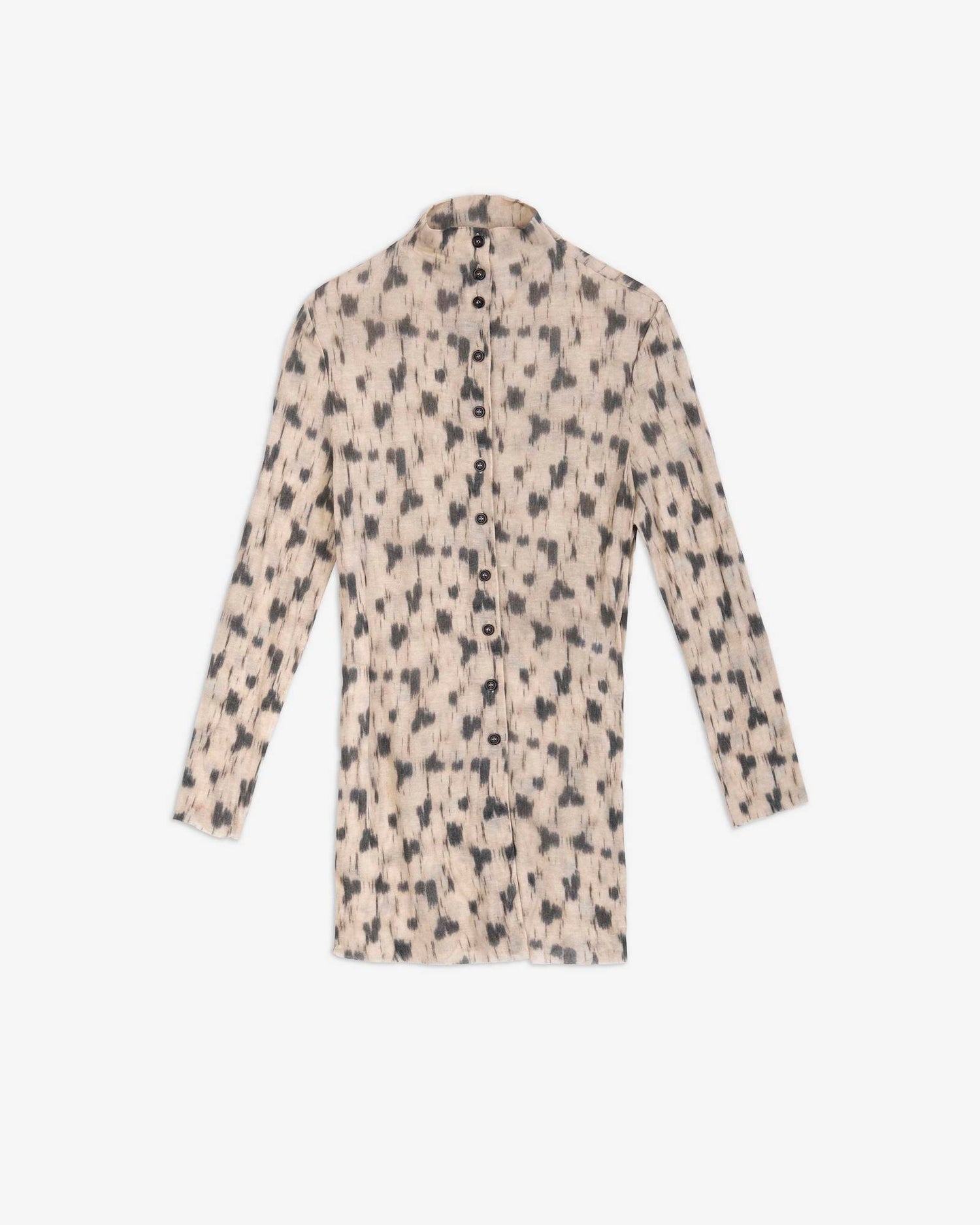 HIGH NECK PRINTED JERSEY SWEATER