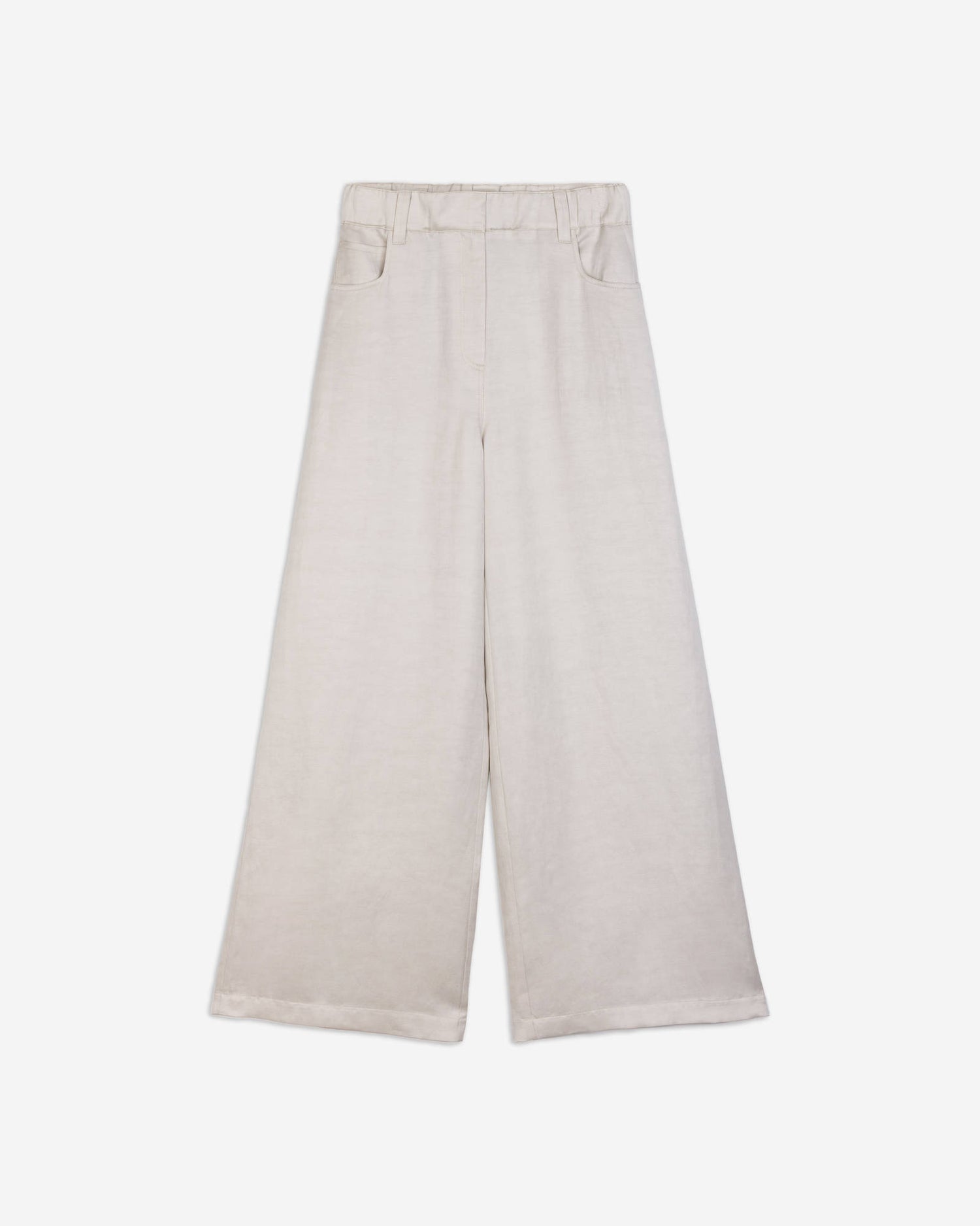 WIDE LEG LINEN TROUSERS