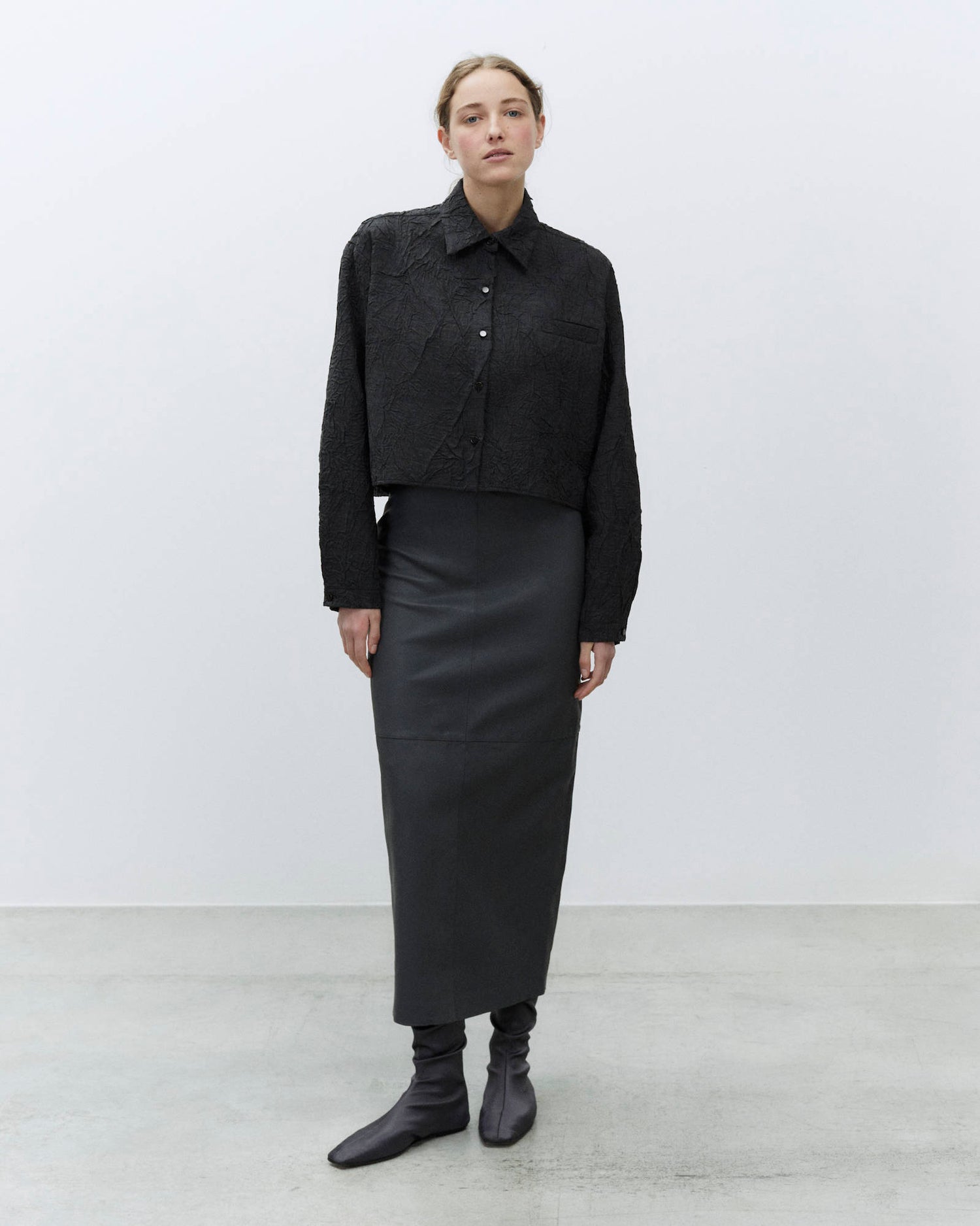 WRINKLE PLEATED VOILE JACKET