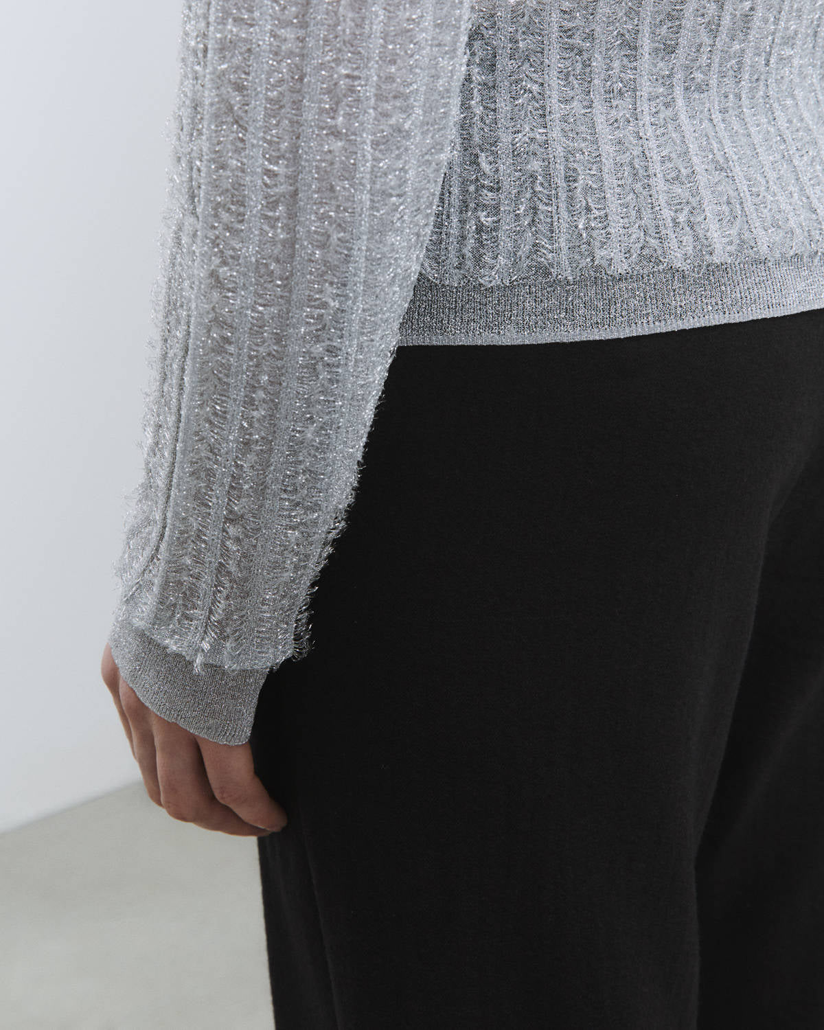 TRANSPARENT LUREX SWEATER