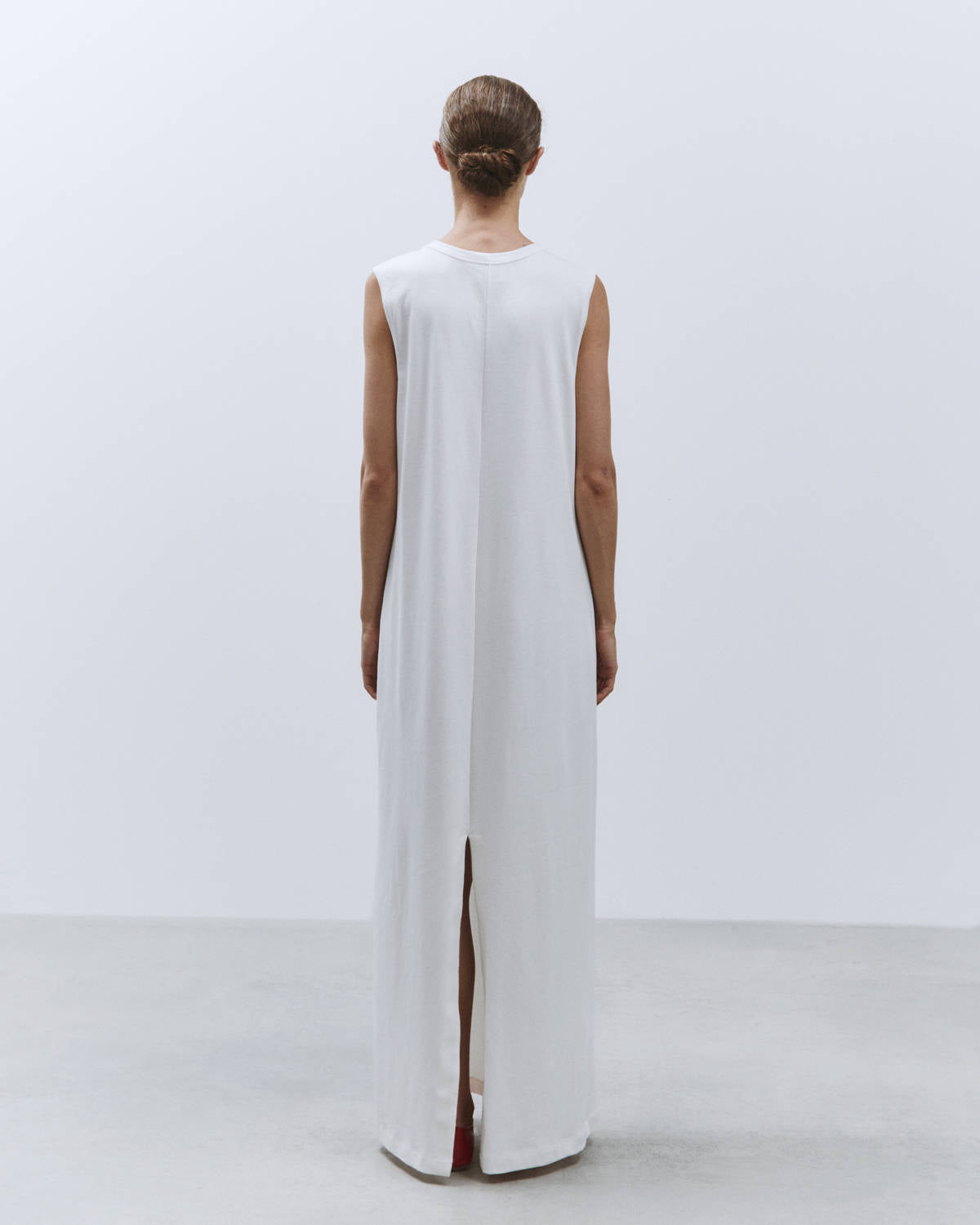 DRESS TANK TOP WITH FRINGE POCKET Milk