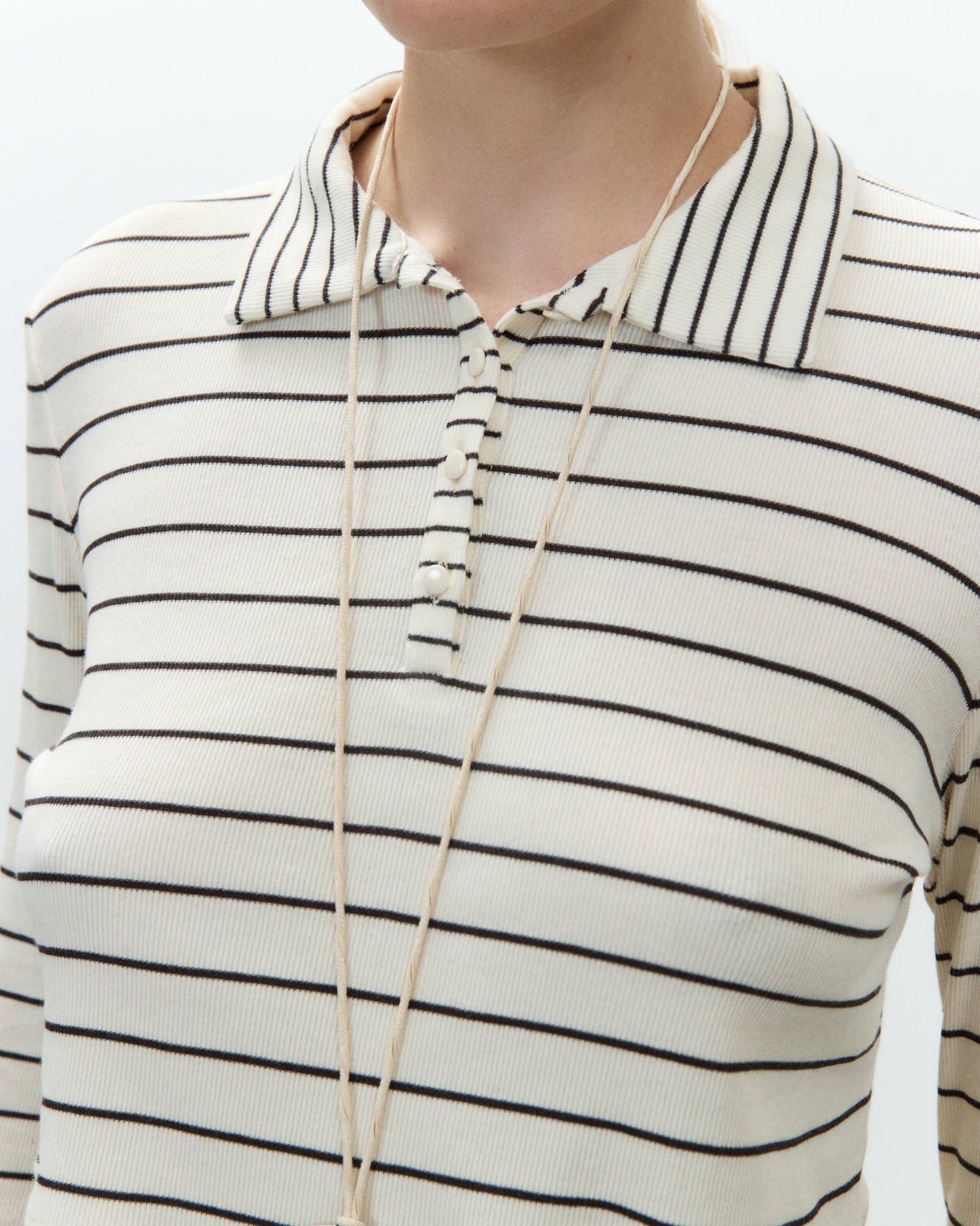 STRIPED JERSEY POLO