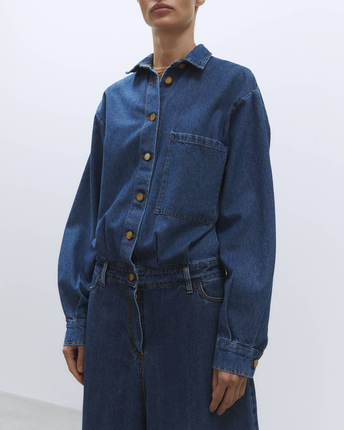 INDIGO WORK DENIM OVERALL