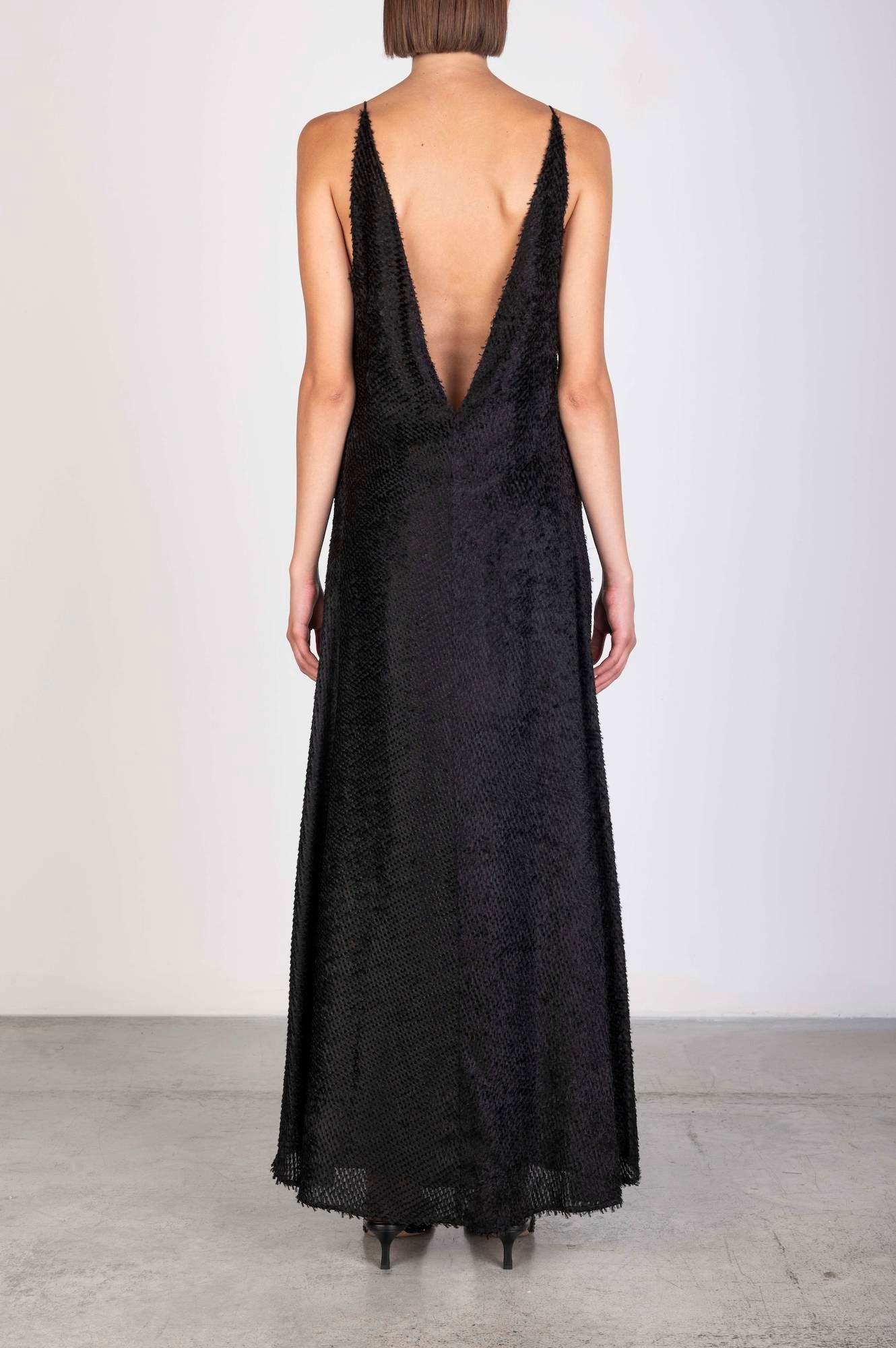 LONG PLUMETIS DRESS