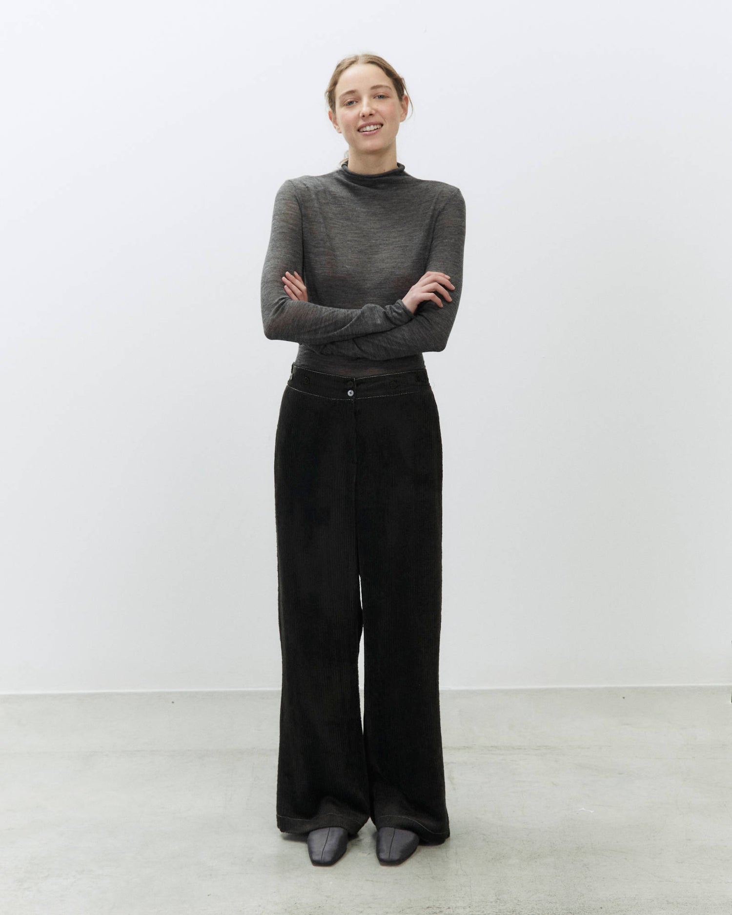 VELVET RIB PANTS