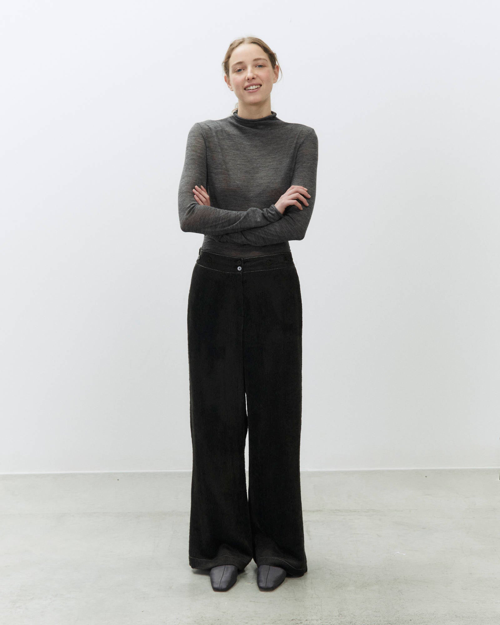 VELVET RIB PANTS