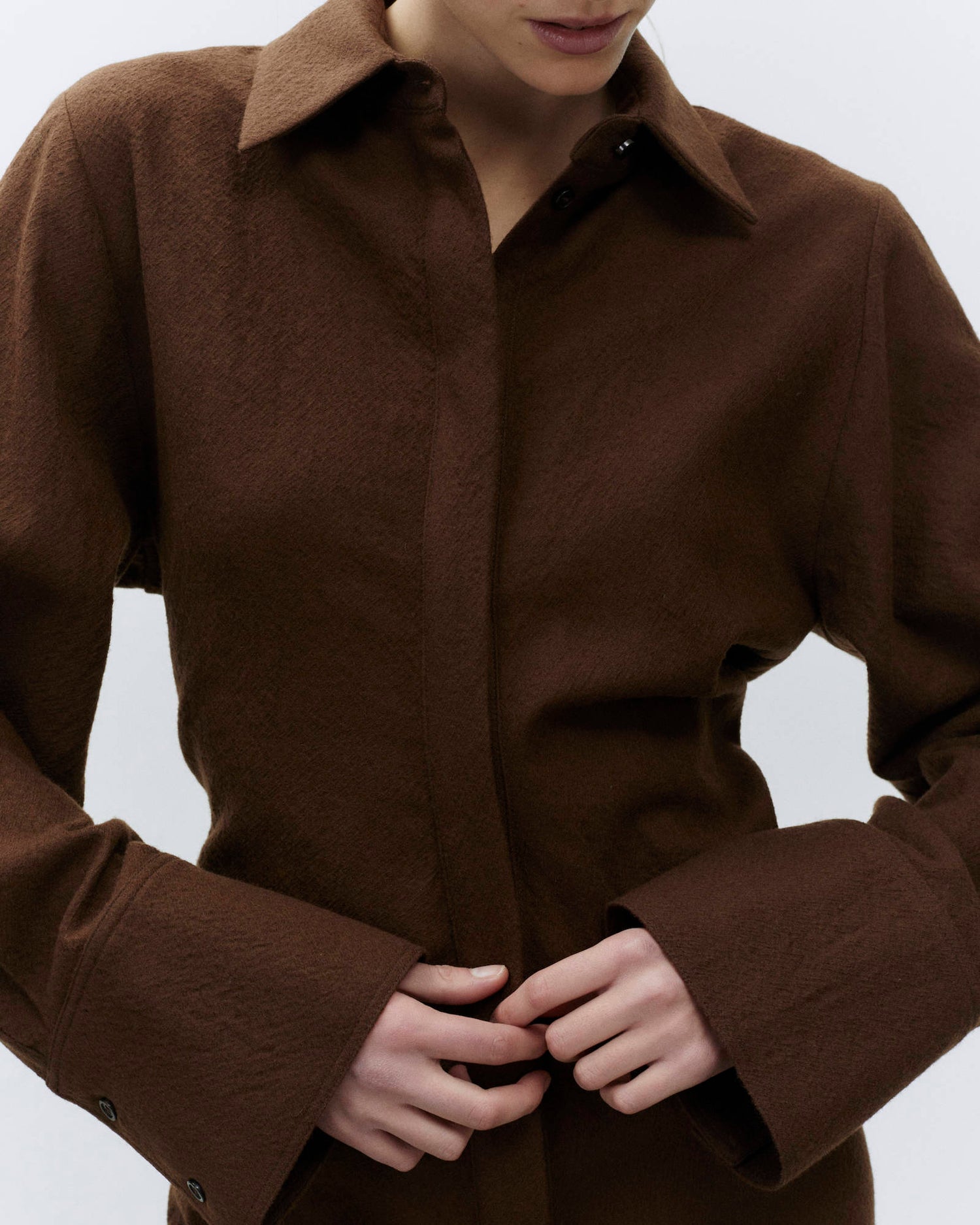 SOFT WOOL CHEMISIER DRESS