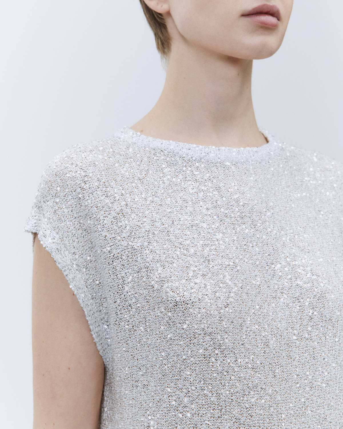 SEQUINED KNIT DRESS