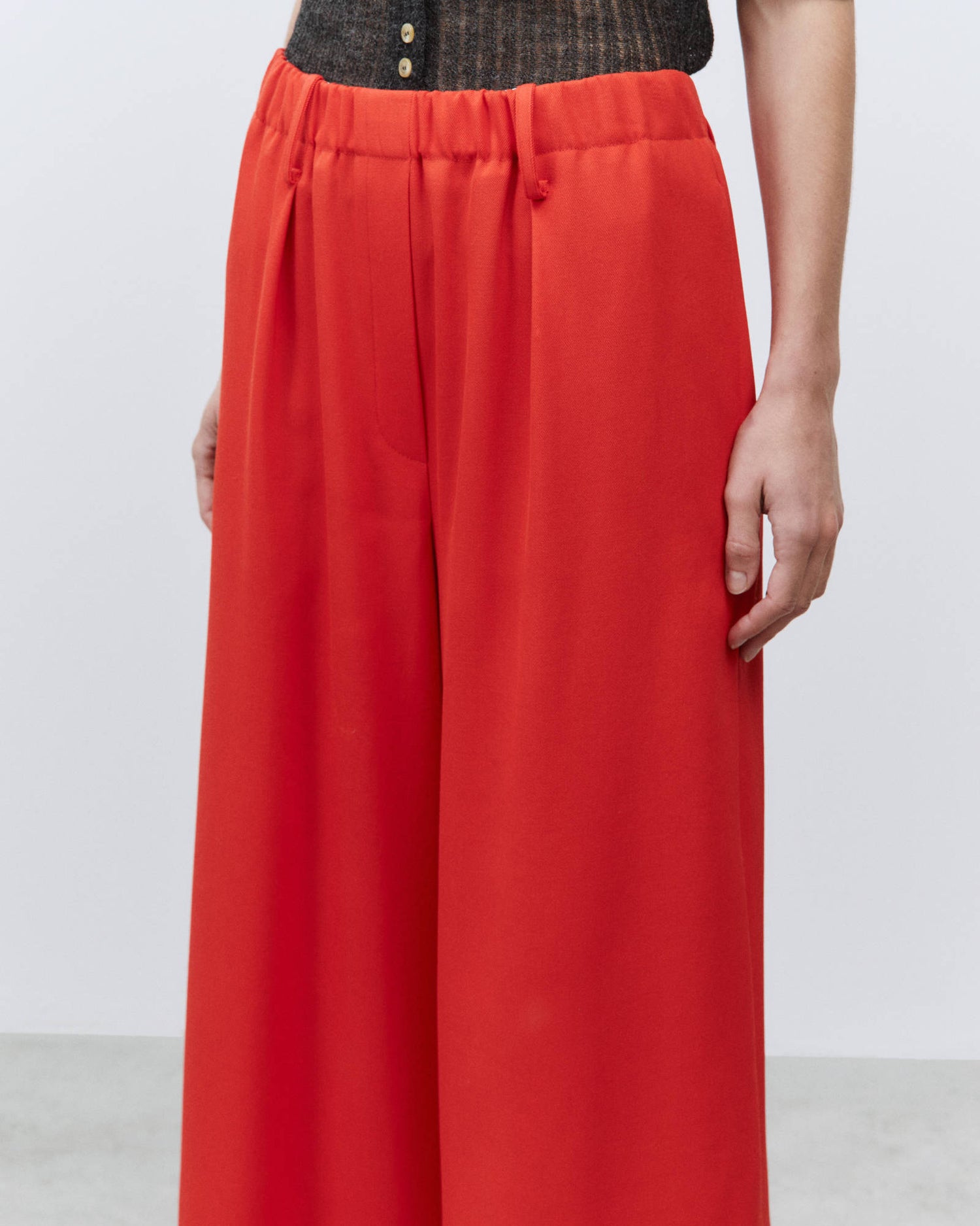 PANTALONE WIDE LEG VITA ELASTICA