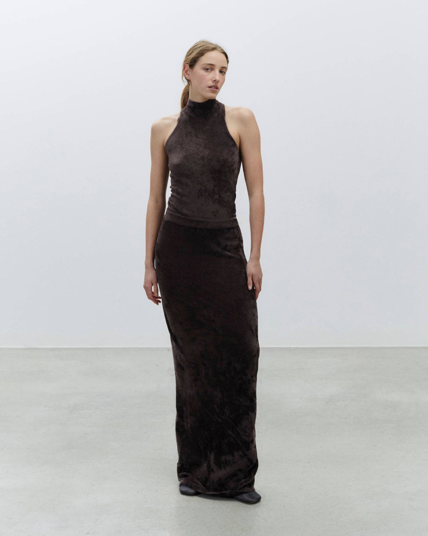 LONG CHENILLE SKIRT